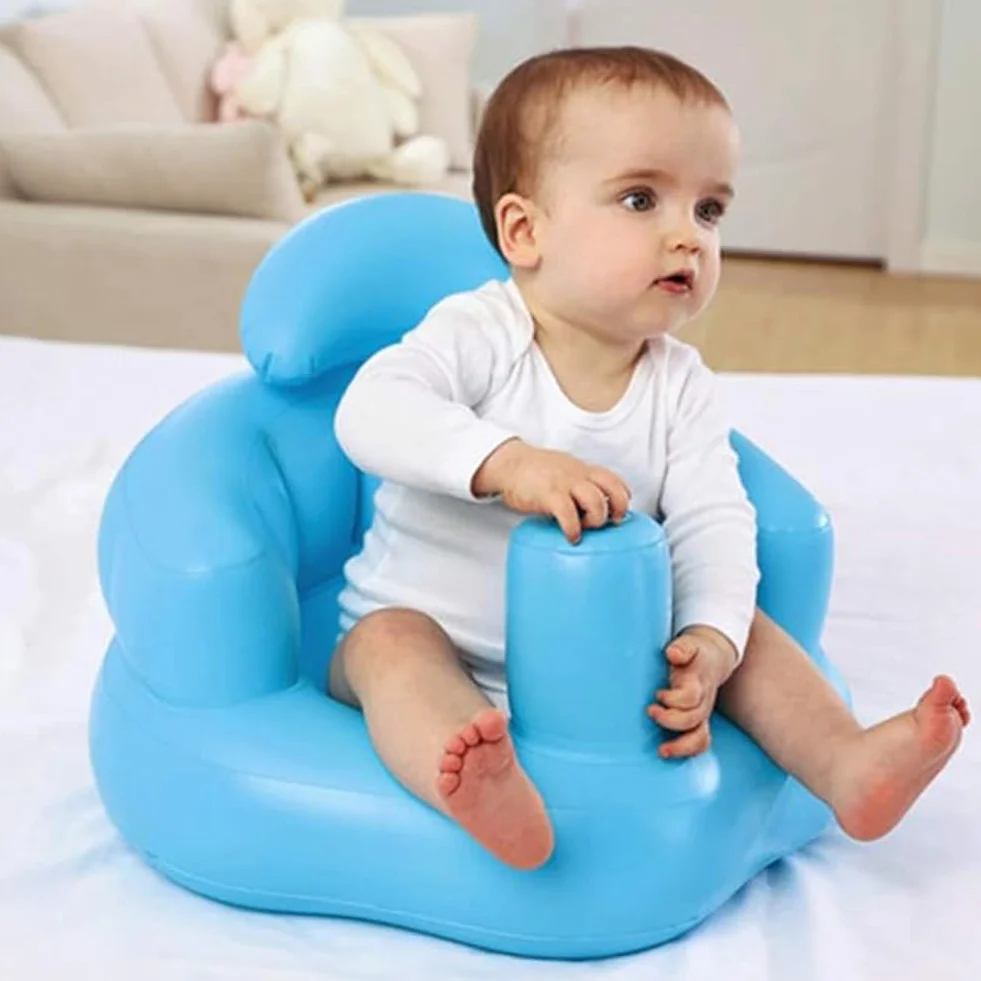 Seggiolino da Bagno gonfiabile per bambino, Sedia Portatile per Neonati e Bambini, con Pompa d'Aria Integrata