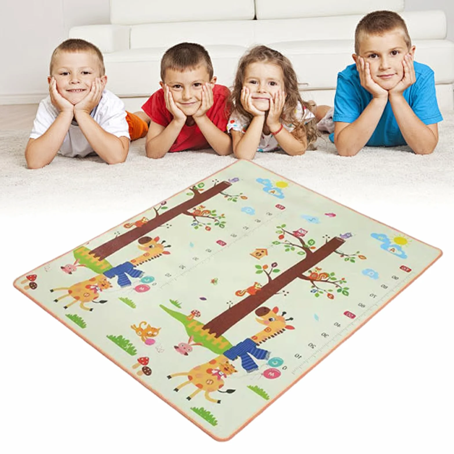 Tappeto Per Bambini 200x180cm Tappeto Pieghevole Per Gattonamento | Tappeto Da Per Gattonamento Per Casa Asilo Scuola Materna Soggiorno Camera Da