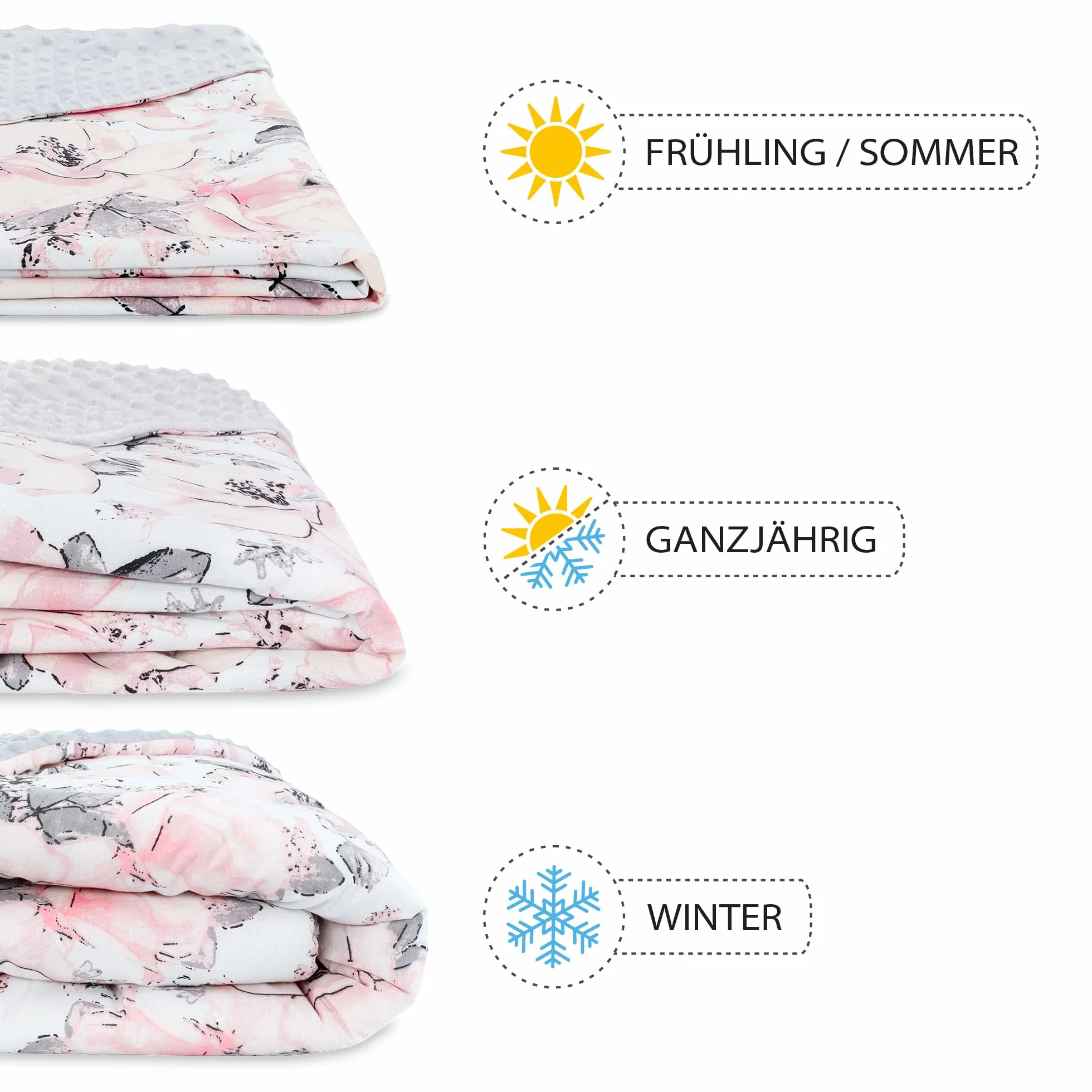 Totsy Baby Coperta per seggiolino auto universale per tutte le stagioni, in piquet di cotone, a nido d'ape, rosa selvatica, rosa sporco