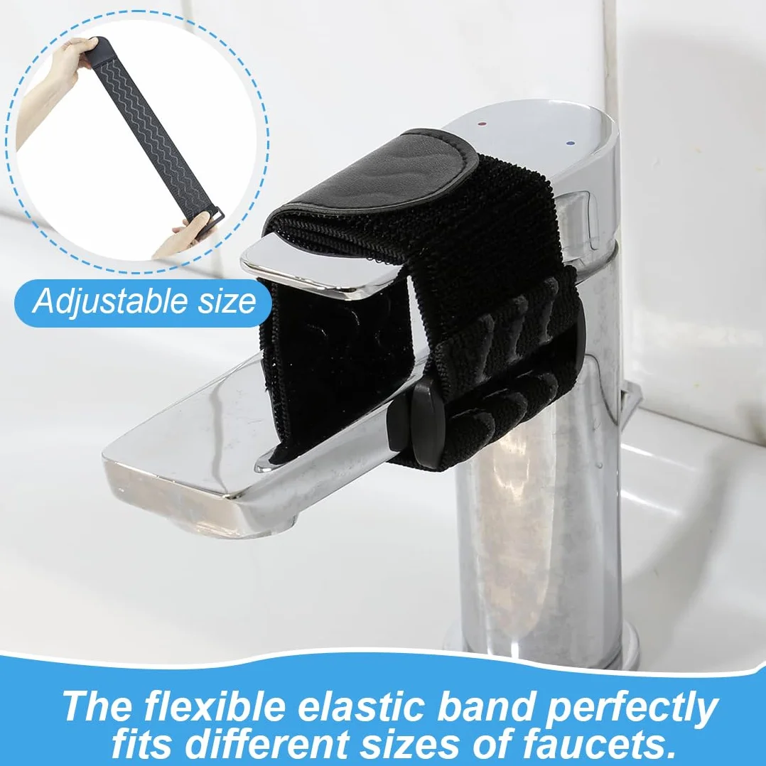 3 Pezzi Protezione per Bambini Impedisce ai Bambini di Aprire il Rubinetto Cinghie Elastiche con Antiscivolo Sicurezza dell'Acqua per Bambini Banda Elastica in Velcro per Rubinetto Cucina Bagno