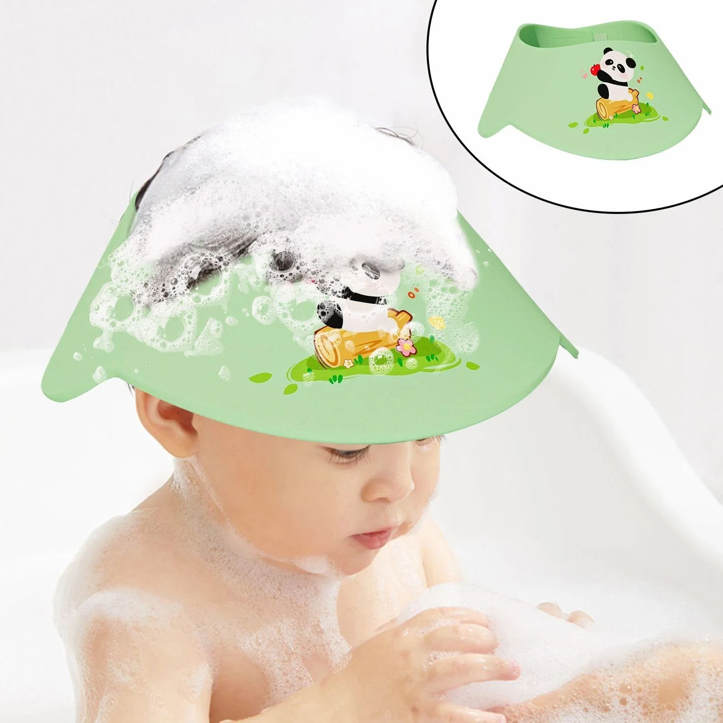 2 Pezzi Tappi Per La Doccia, 2 Pezzi Di Massaggio, Cartoni Gravi, Protezione Degli Occhi, Protezione Dell'Orecchio, Doccia Per Bambini E Lavaggio Per Capelli Impermeabili.