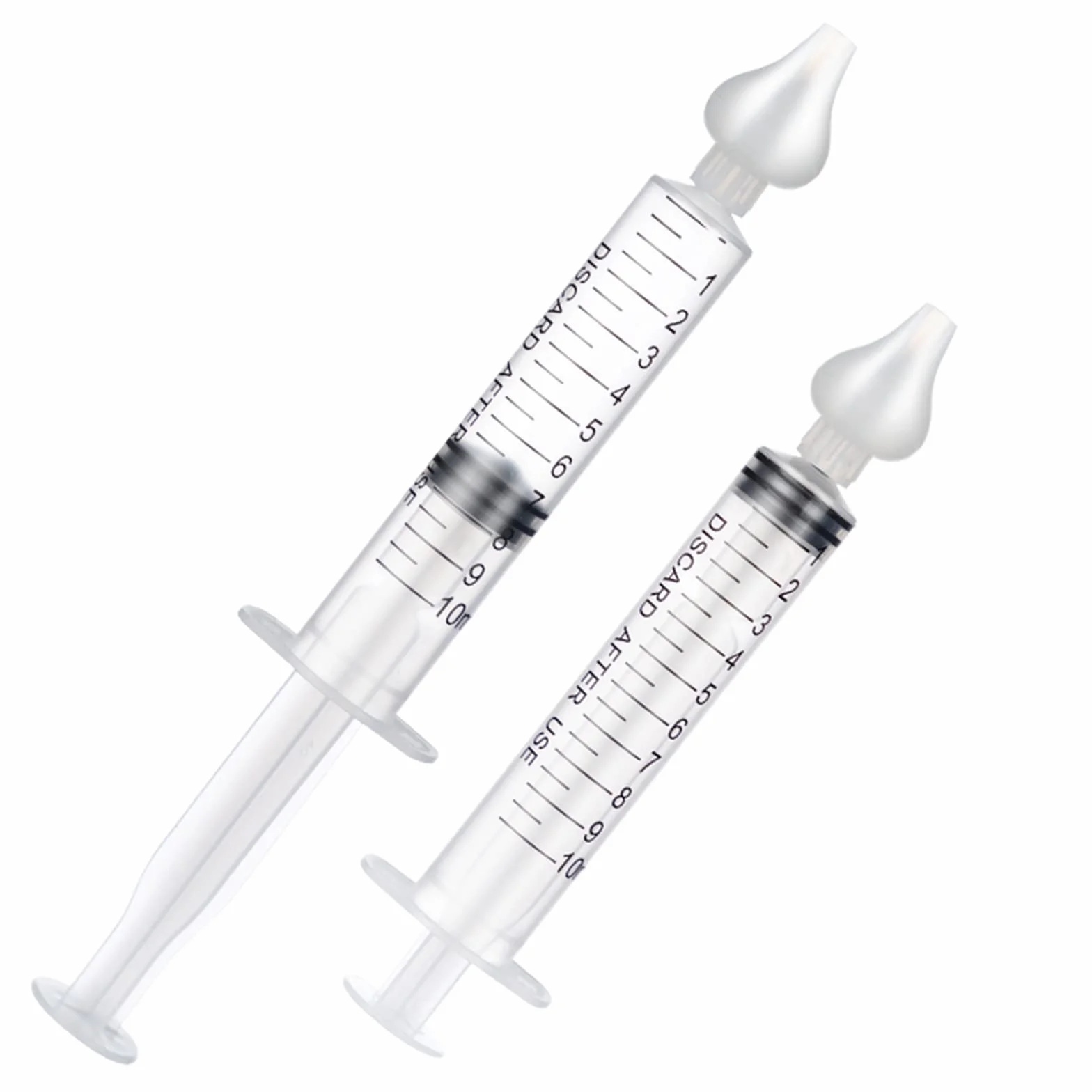 Irrigatore Nasale 2 Pezzi, Set per Bambini con Siringa e Punta di Aspirazione in Silicone Riutilizzabile