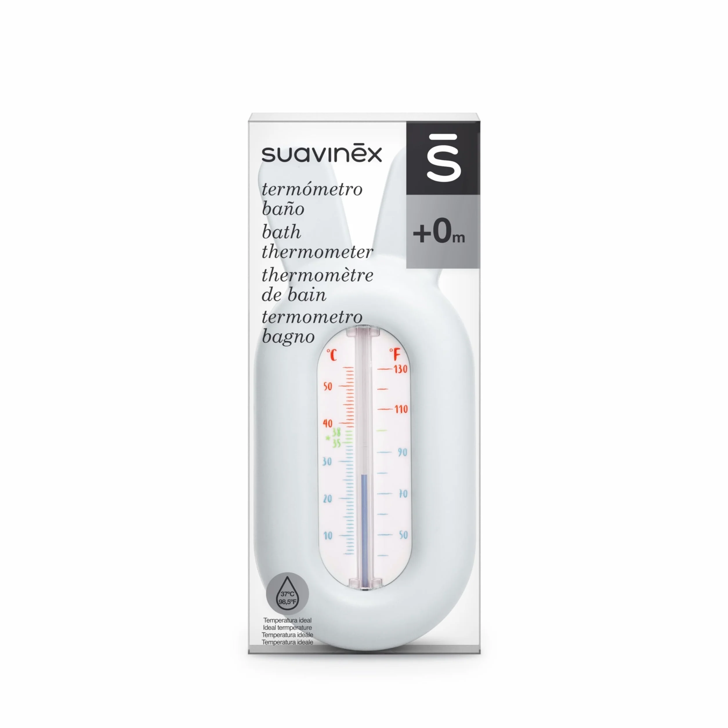 Suavinex, Termometro da bagno per bambini + 0 mesi, termometro per acqua, senza mercurio, preciso e con scala di colori, robusto e facile da difendere, Dreams blu