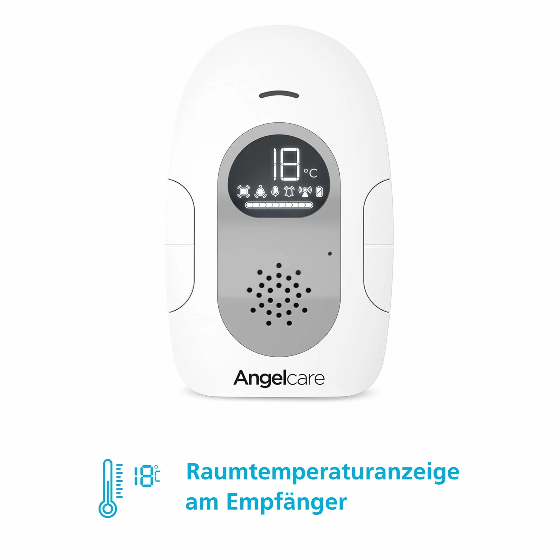 Angelcare SmartSensor Pro 2, monitoraggio 2 in 1: audio + movimento con sensori wireless, visualizzazione della temperatura ambiente