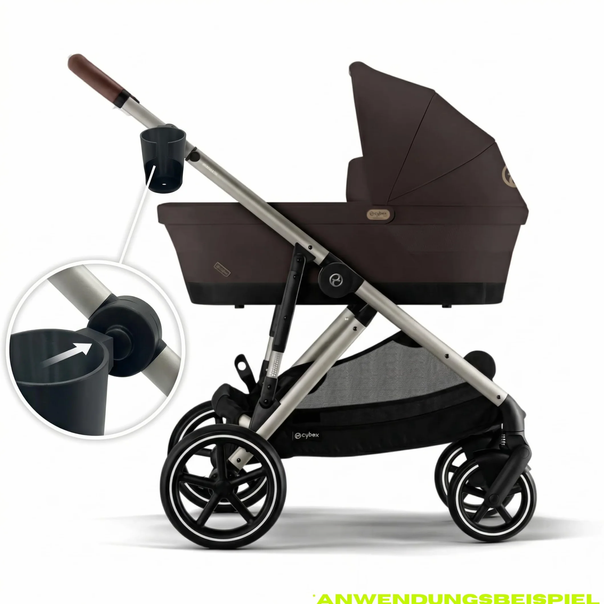 Portabevande per passeggino Cybex, compatibile con Priam, e-Priam, Mios, Balios SLine, Talos S-Line, Melio-Linee, Gazelle S, Libellella, Eezy S Line, Beezy, Coya