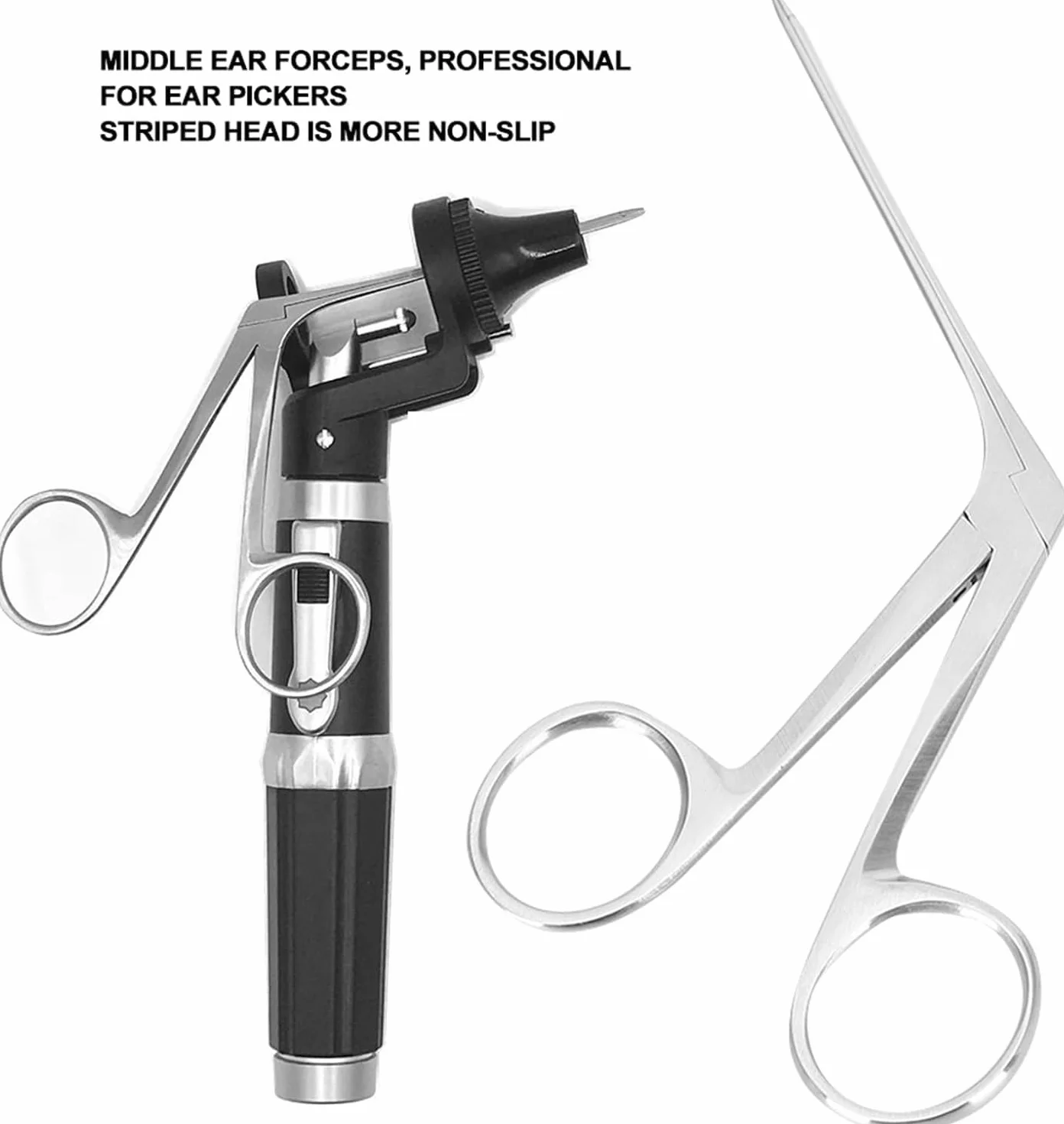 Pinze per Orecchie in Acciaio Inox Da 3", Pinze per Orecchie Medie, Pinze per Orecchie a Coccodrillo per La Pulizia Professionale Delle Orecchie | Pinzette per raccogliere e pulire le orecchie, pinzette per orecchie