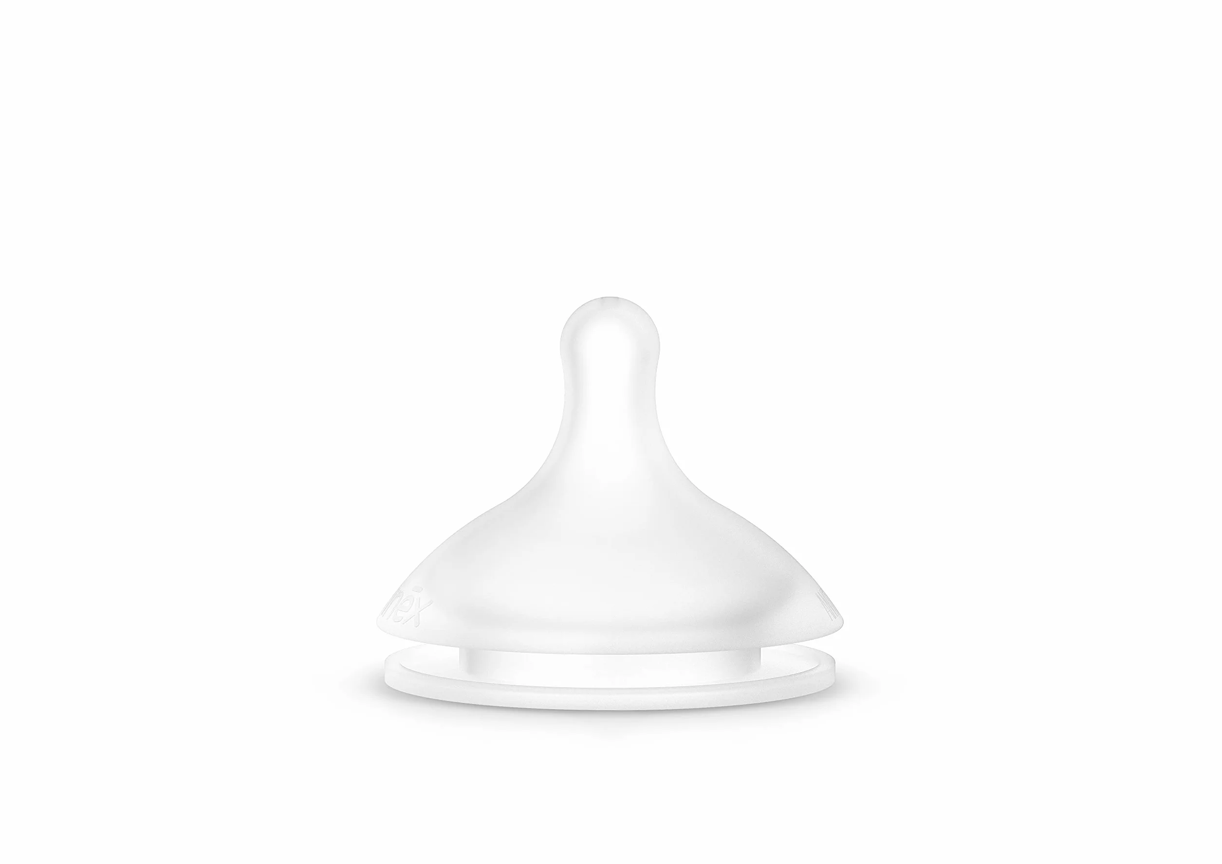 Suavinex 307042 Set di 2 tettarelle fisiologiche SX Pro in silicone, flusso lento per neonati, succo o acqua, tettarella +0 mesi con sistema anticolico, 2 pezzi, trasparente