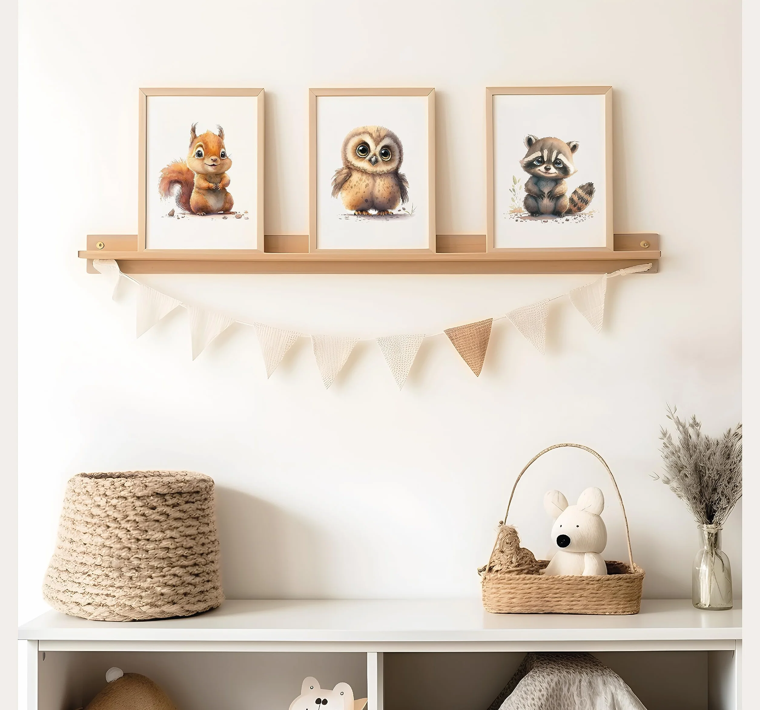 LAVEMA Felici animali della foresta - Poster per la decorazione della stanza dei bambini - per ragazzi e ragazze - decorazione per la cameretta dei bambino - 6 poster 21x30cm senza cornice