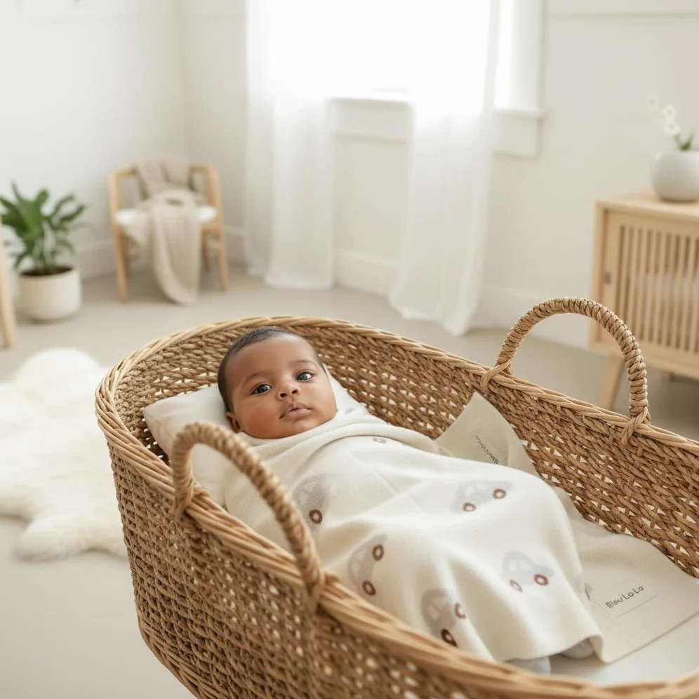 Coperta per neonati e ragazzi in 100% cotone lavorato a maglia, morbida e accogliente, coperta per culla e passeggino, per la doccia, lista regali per neonati, neonati e bambini piccoli