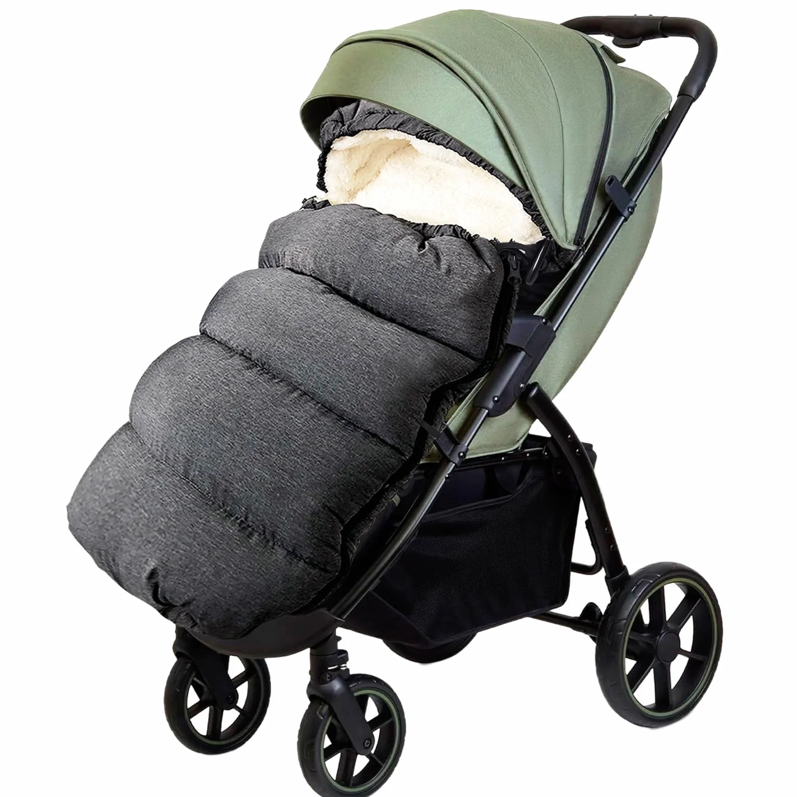Sacco Passeggino Invernale, Coprigambe Passeggino Universale Grande, Sacco Nanna Passeggino Universale, Coprigambe Invernale, Sacco a pelo Passeggino Grande (Grigio Scuro)