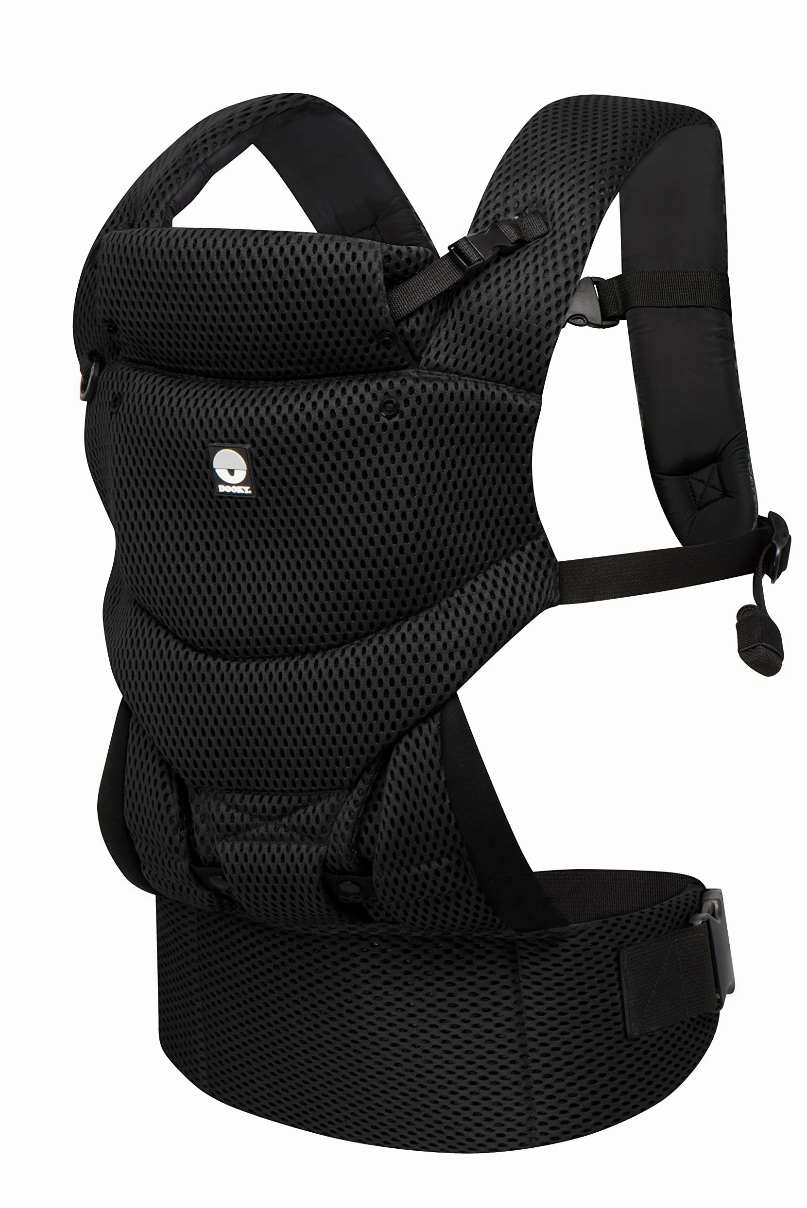 Dooky Carrier Urban Comfort, marsupio per neonati dalla nascita, marsupio ergonomico 0-3 anni, 3,5-15 kg, posizione M, 3 posizioni, regolabile, traspirante, colore: nero