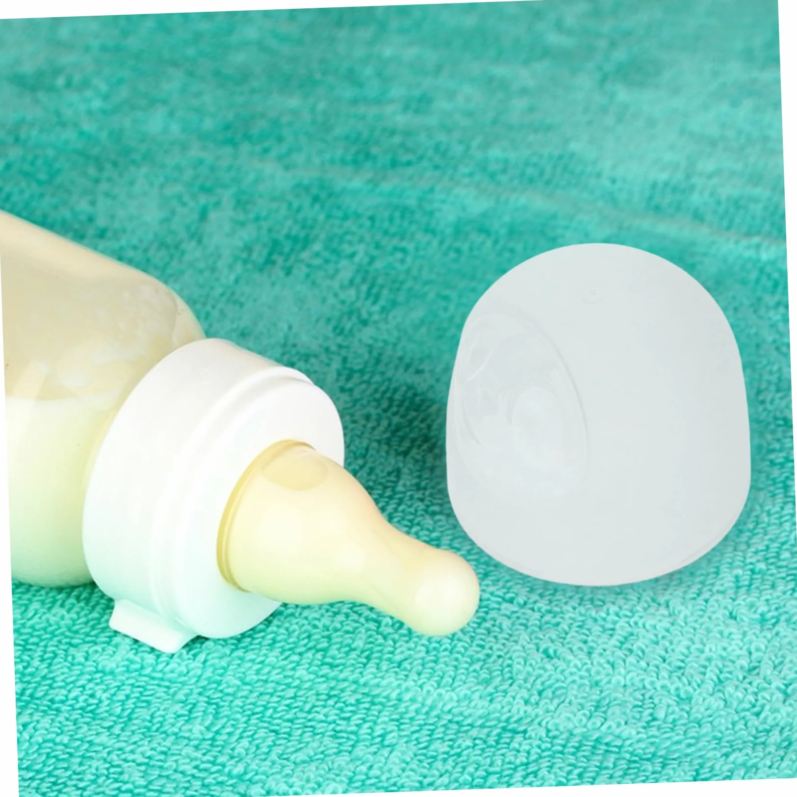 ifundom Tappi Per Bottiglie Per Latte a Di Perdite in Plastica Riutilizzabili Copri Bottiglie Trasparenti a Bocca Larga Protezione Igienica Per Uso Domestico e Viaggio Set Da 3 Pezzi