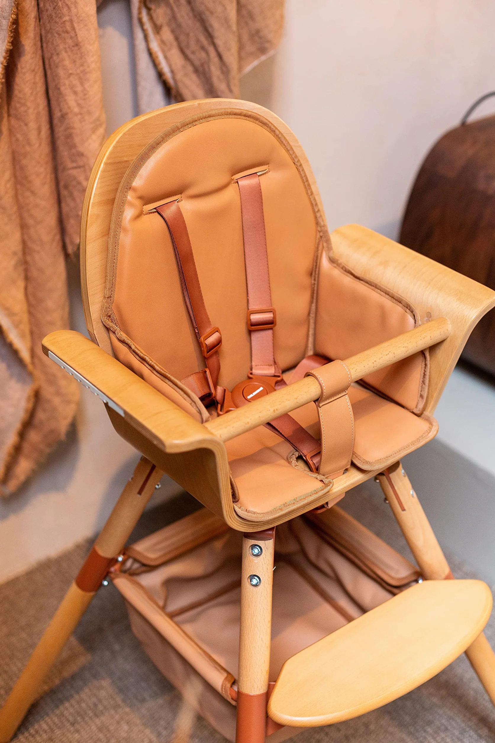 CHILDHOME, Cuscino riduttore per seggiolone effetto pelle, compatibile con Evolu e Evowood, Nude