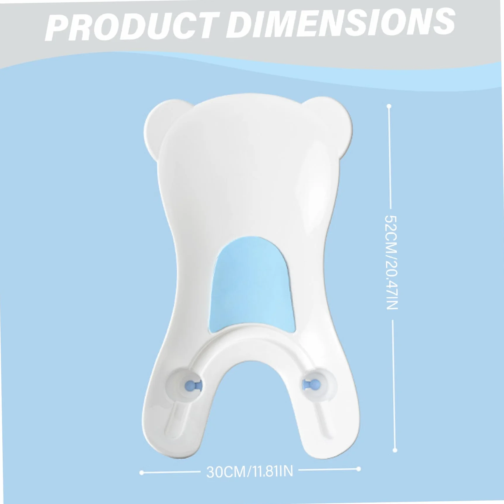 Lavandino da bagno per bambini con ventosa, lavandino dal design ergonomico portatile per bagnetto, strumento di lavaggio sicuro per supporto per natiche in PP per vasca da bagno per uso quotidia..