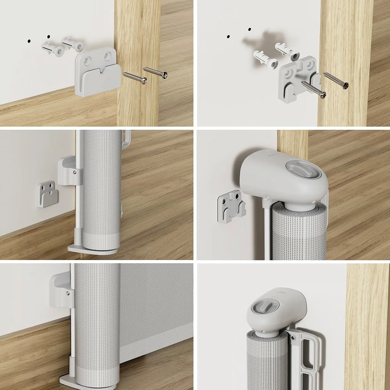 Carlo Milano Cancelletto di sicurezza estensibile per scale, 13-500 cm, altezza 85 cm, grigio