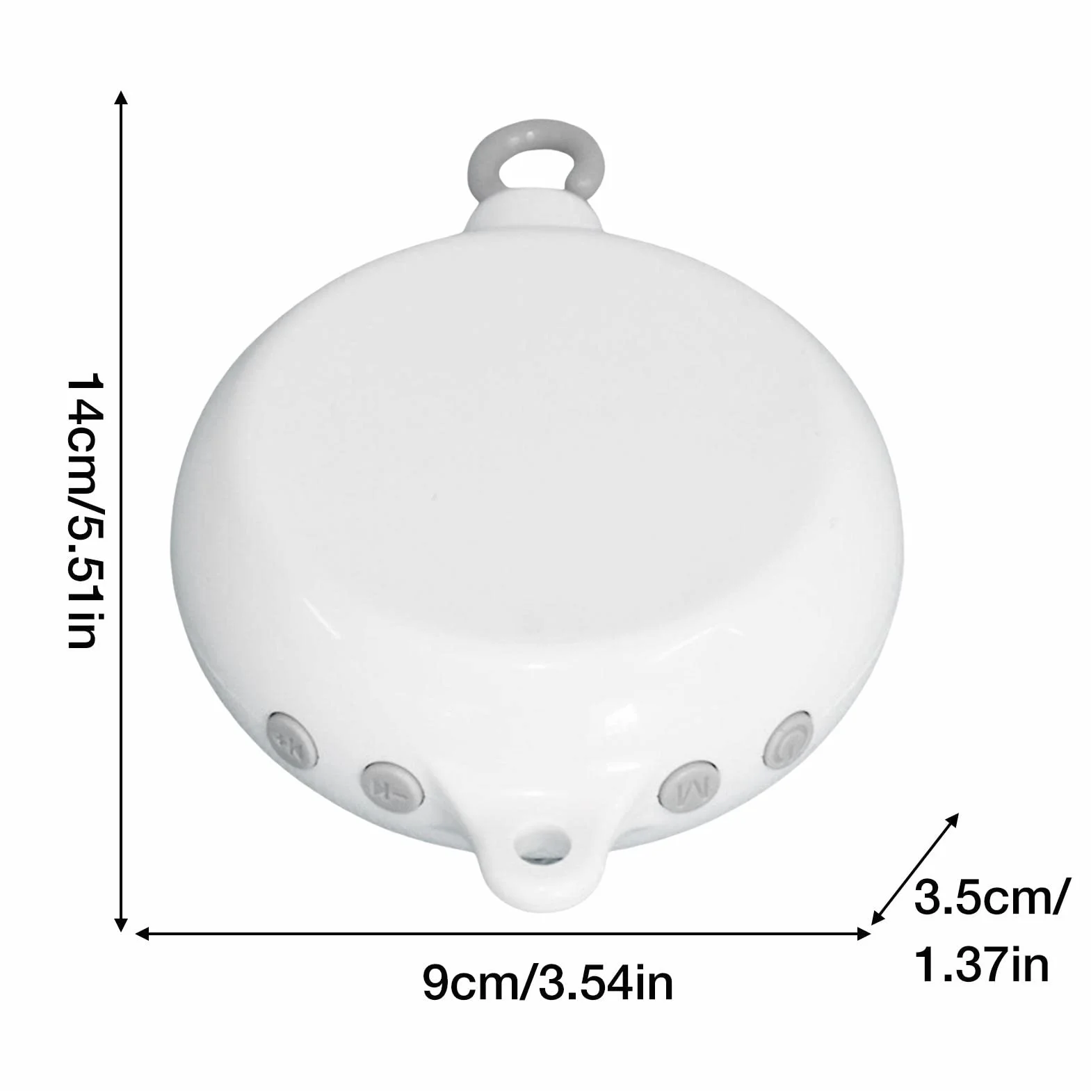 Carillon mobile per culla, con 35 melodie dolci e funzionamento a batteria, portatile, con gancio rotante, giocattolo per culla per bambini, idea regalo per la doccia