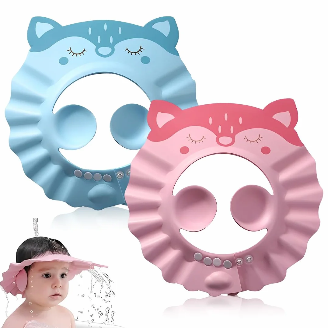 Cuffia da doccia per bambini, protezione per bambini, shampoo, cuffia morbida, berretto impermeabile, per bambini dai 6 mesi in su