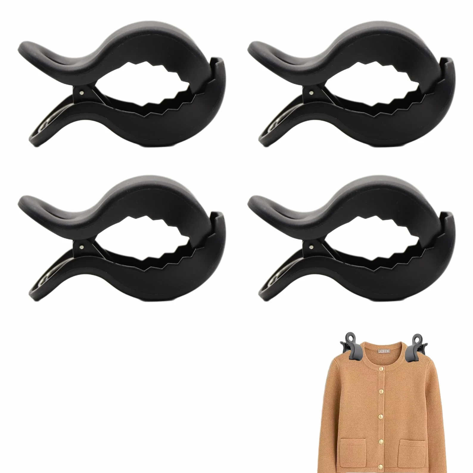 4 mollette per passeggino, clip per il fissaggio di giocattoli, clip per passeggino per ovetto, fissaggio di coperte, accessori per passeggini, sedie a sdraio