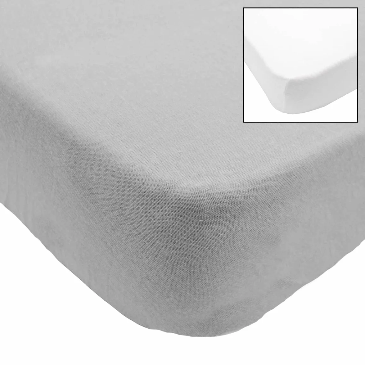 babyCalin Bio - Set di 2 lenzuola con angoli per lettino biologico 83x50 cm
