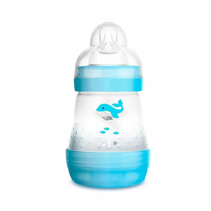 Istruzioni in Lingua Straniera - Mam Biberon Easy Start Anti-Colic A117 Biberon Anticoliche Brevettato con Tettarella 1 in Silicone, per Neonati da 0 Mesi, 160 Ml, Blu, Auterierieriable in 3 Minuti