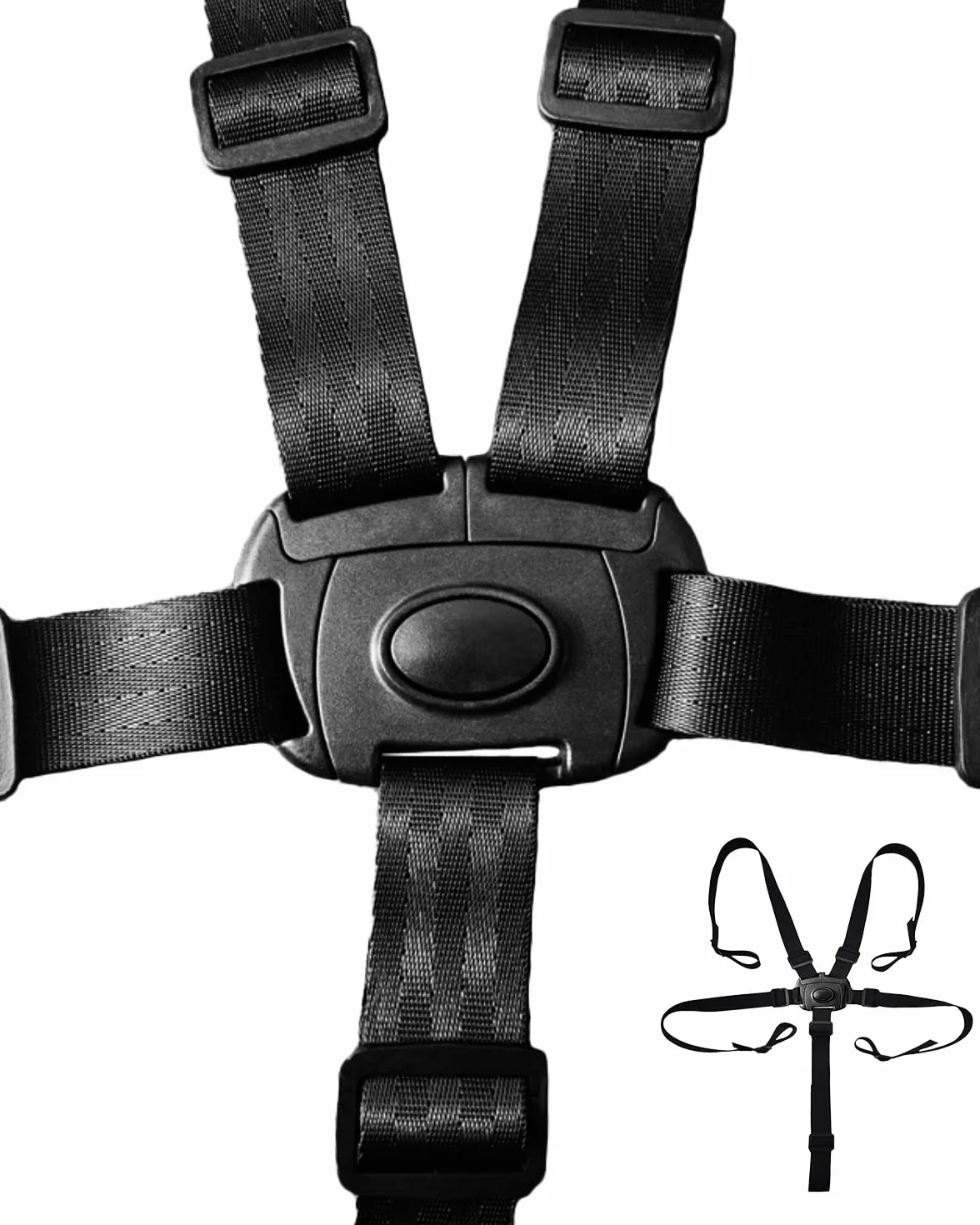Cinture Universali Regolabili per Seggiolone e Passeggino,Cinghie di Sicurezza a 5 Punti per Bambini,Imbracatura per Seggiolino Auto e Carrozzina,Adatte per la Maggior Parte dei Modelli