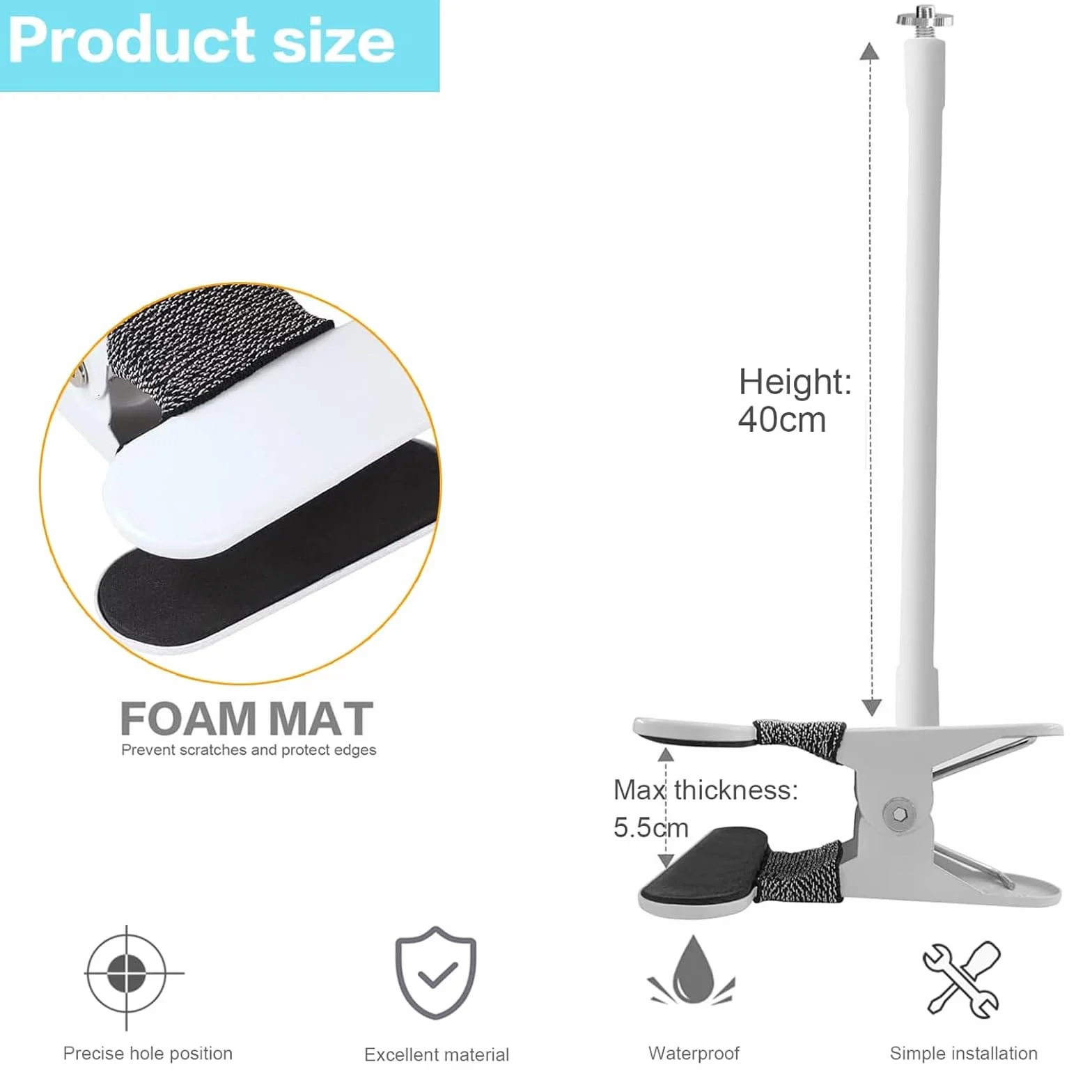 Supporto per fotocamera momcozy Babyphone BM01/BM03/BM04, universale, per GHB/BOIFUN/ieGeek/OBVHNUA/Owlet Babyfon, supporto flessibile per fotocamera con foro filettato standard ¼-20