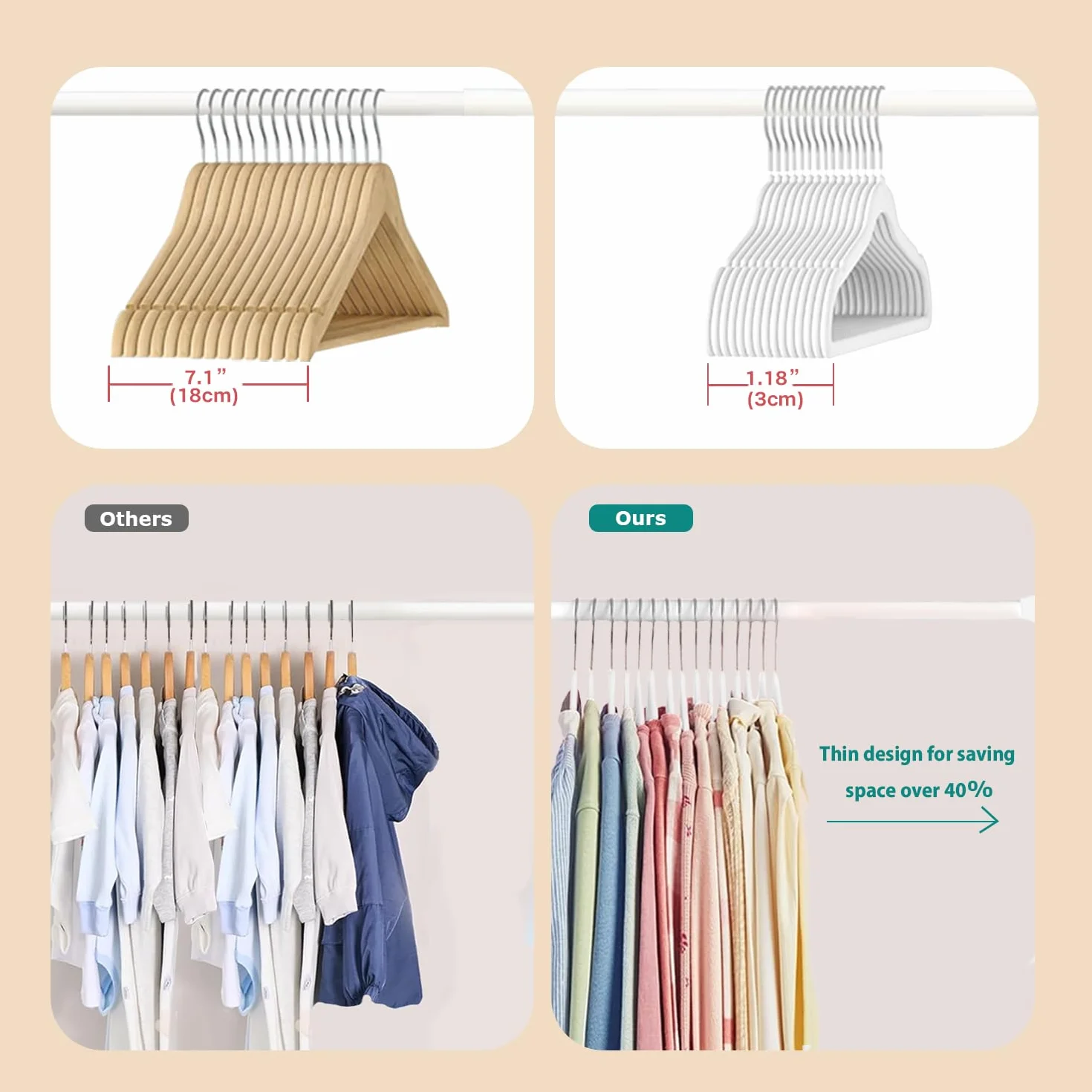 Grucce in velluto per bambini, 35,5 cm, antiscivolo, per camicie, pantaloni, gonne, abiti, giacche, cappotti, confezione da 32 pezzi, bianco