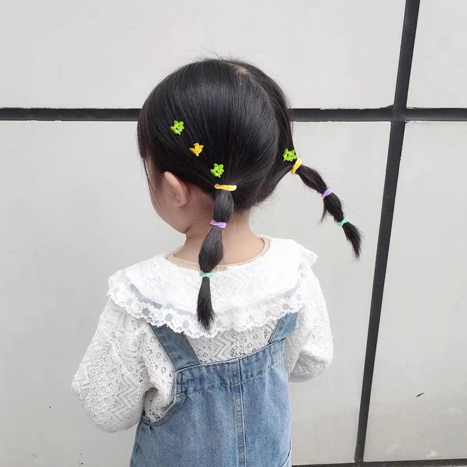 1 scatola di elastici per capelli per ragazze, code di cavallo per ragazze e neonate