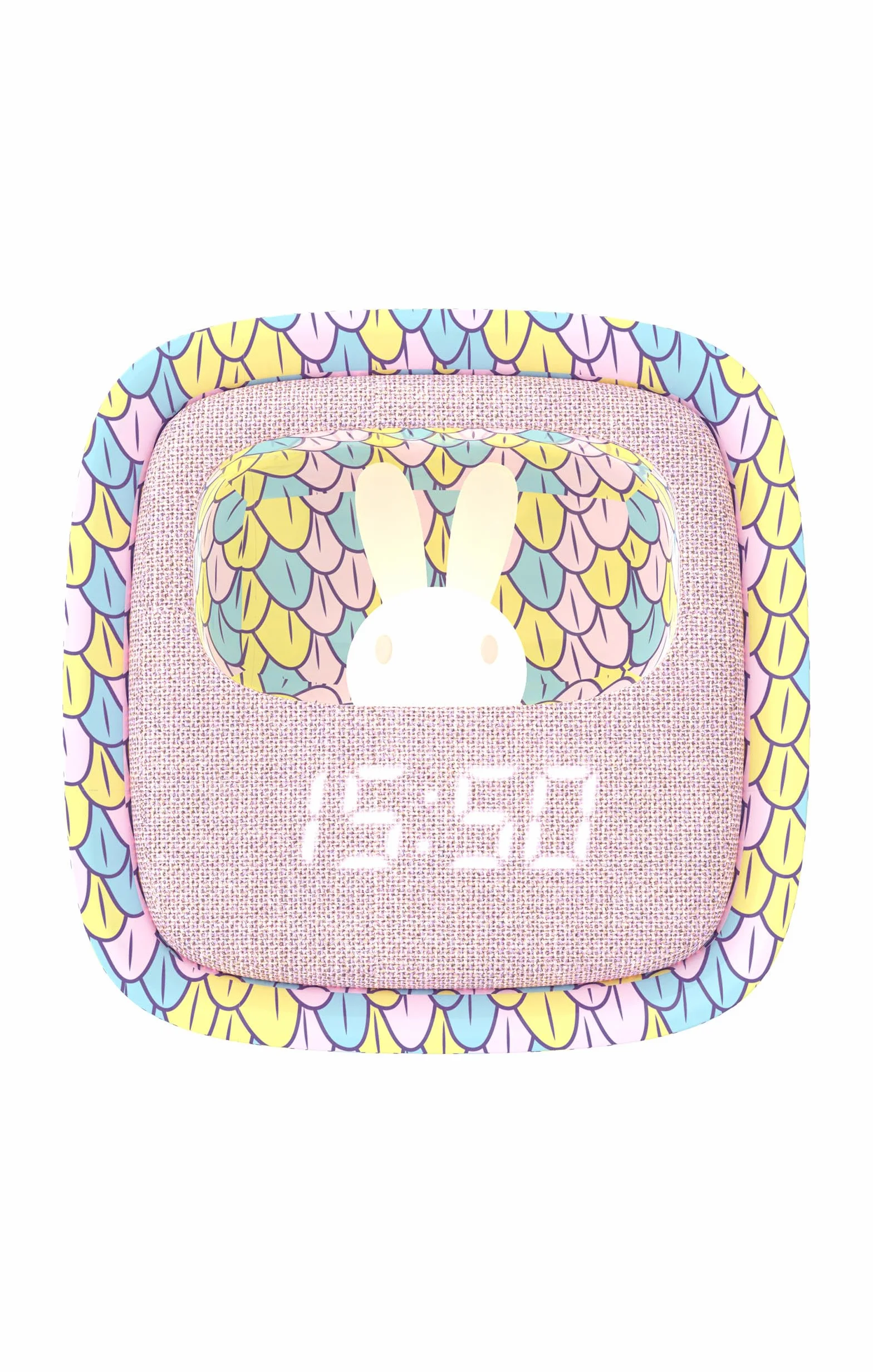 MOB – MOBILITY ON BOARD Billy Clock Sveglia e luce notturna per bambini Sirena arcobaleno - Motivo coniglio - Cornice in plastica morbida - Data, ora e 3 impostazioni di sveglia