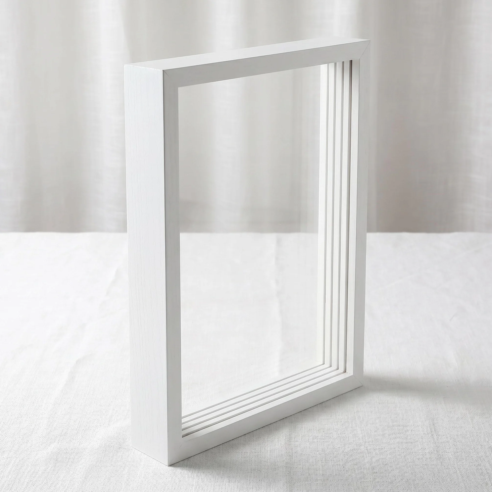 Artibetter Kit di 2 pezzi per impronte di mani di famiglia: Kit di cornici portafoto trasparenti non rifinite per impronte di mani - Cornice in legno ricordo fatta a mano, regalo per genitori, nonni,