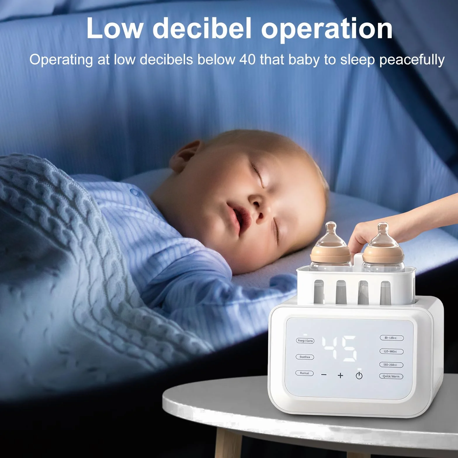 Scaldabiberon e Sterilizzatore Multifunzione 8-in-1, Biberon sterilizzatore Senza BPA, Riscaldamento Rapido, Scongelare, Scalda per Latte Materno, Scaldabaschette per Bambini con Display LCD