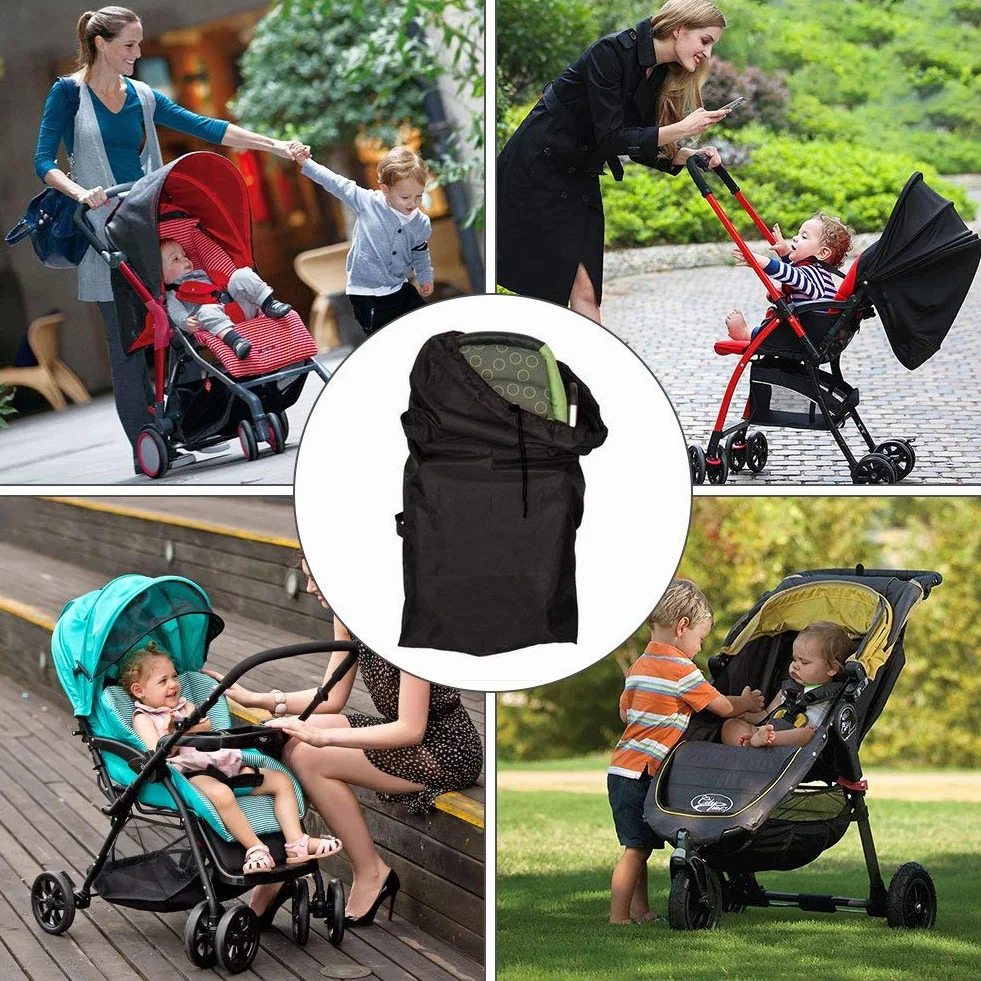 Borsa per Trasporto Passeggino,Borsa da Viaggio per Passeggino Impermeabile,per Aereo,Outdoor,Viaggio,Nero
