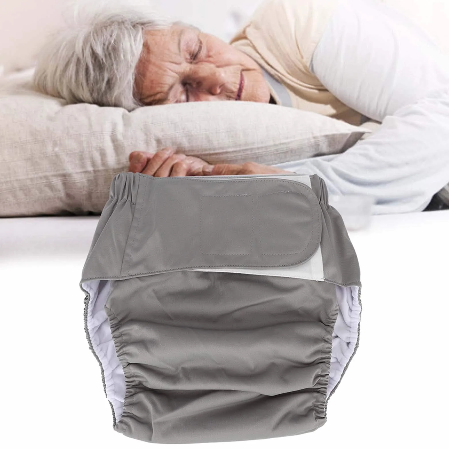 Pannolini Nuoto per Adulti, Pannolini Nuoto Impermeabili, Pannolini di Stoffa Riutilizzabili, Pantaloni per Pannolini per Anziani, (Taglia unica (misura 1'5 a 3'8 di