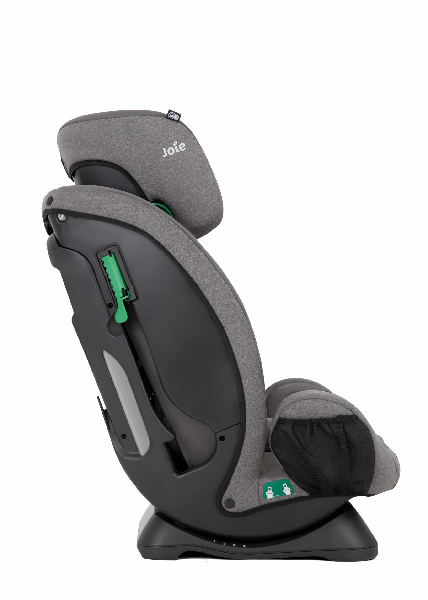 Joie fortifi™ R129 seggiolino auto i-Size, nel senso di marcia, 4 posizioni di reclinazione, installazione con cintura semplice, poggiatesta GrowTogether™ – da 15 mesi a 12 anni (76–145 cm), Thunder