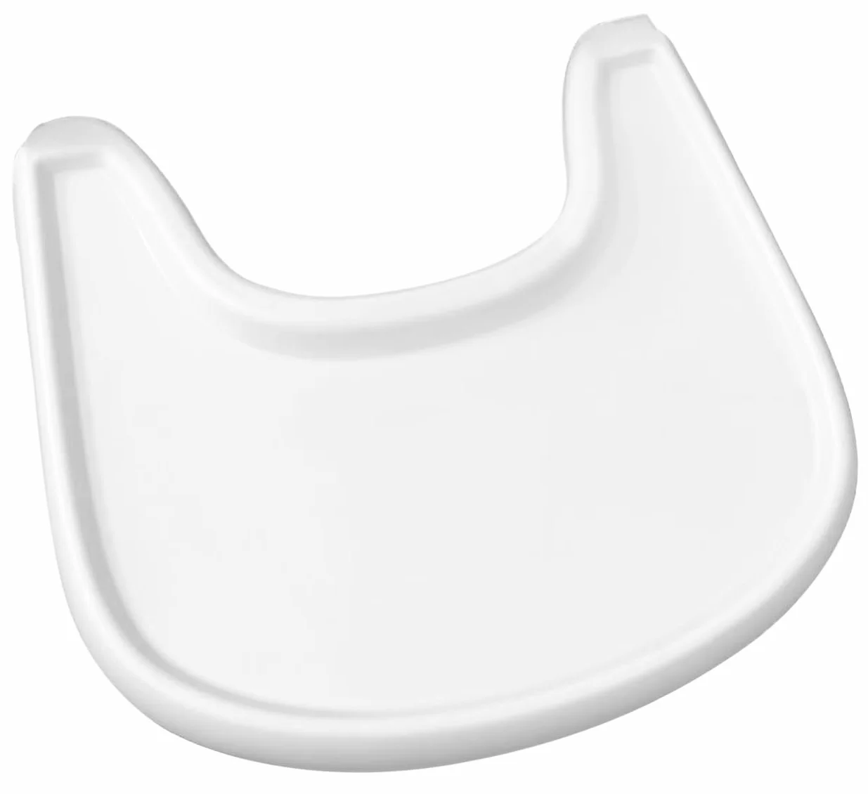 Vassoio compatibile con sedia Stokke Tripp Trapp, Design ergonomico curvo, 100% senza BPA, Comodo da usare e pulire, Adatto per bambini dai 6 ai 36 mesi - Bianco