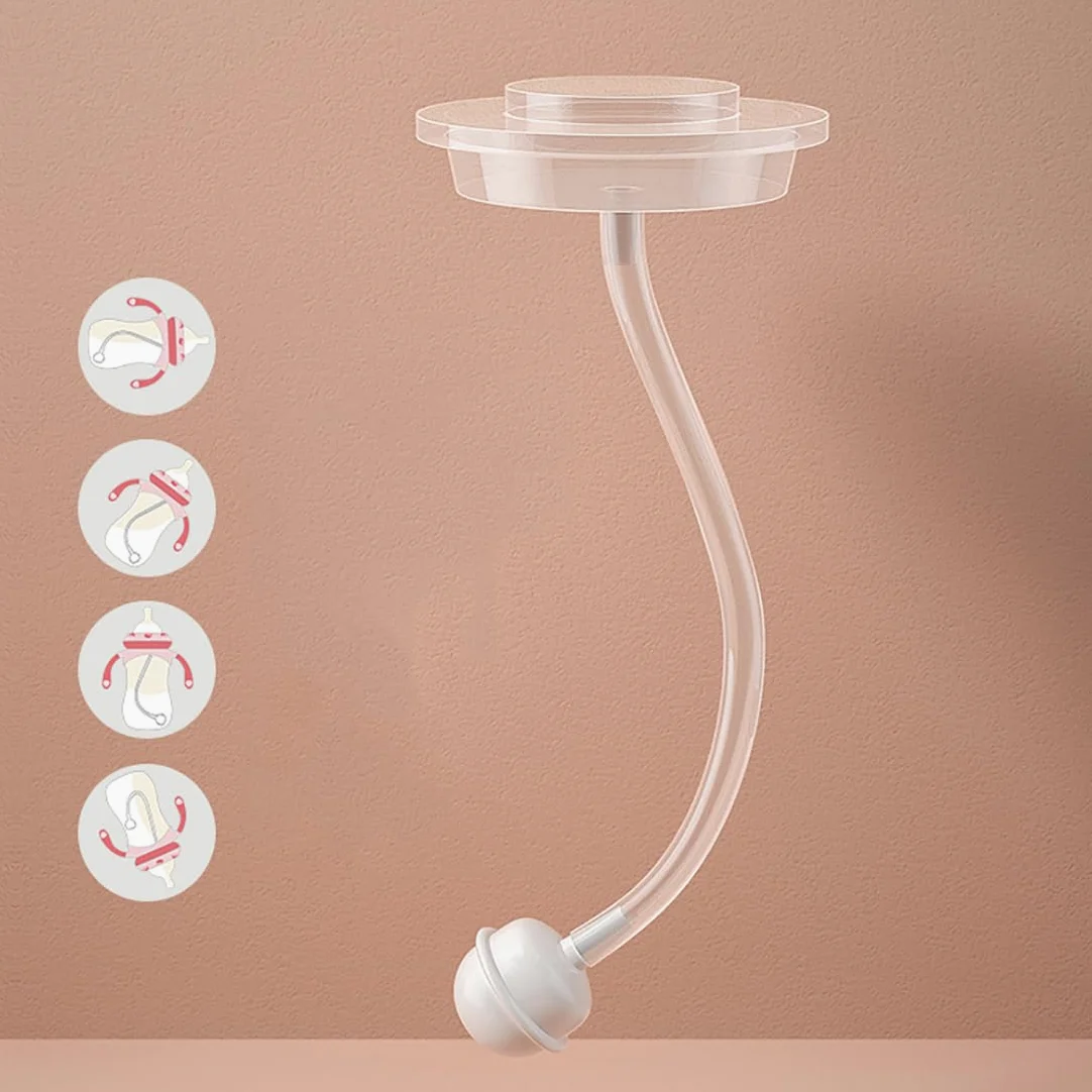 Oberni Biberon 330 ml, cannuccia ponderata, bottiglia per latte per bambini con tettarella variabile (misura +), a partire da 12 mesi, colore: rosa/2 pezzi