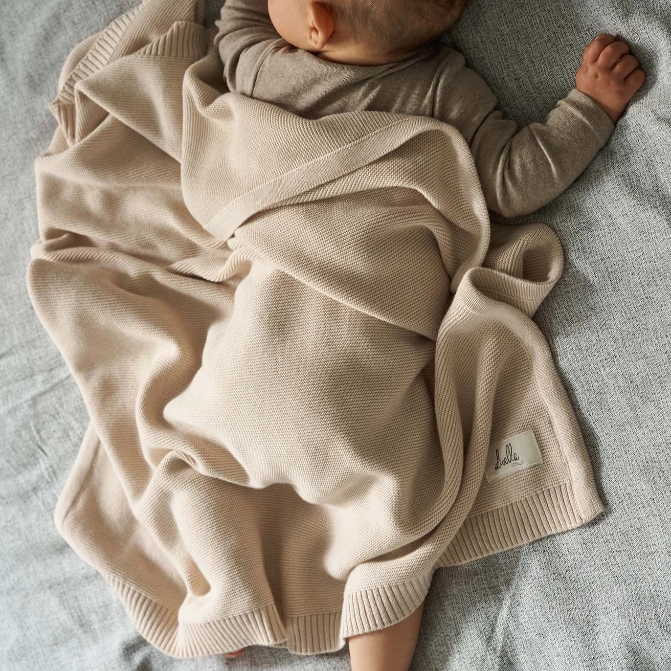 Livella Coperta per neonato e bambino cotone 100% biologico, coperta premium lavorata a maglia morbida e traspirante, ideale per la pelle delicata del bambino, OekoTEX Standard 100