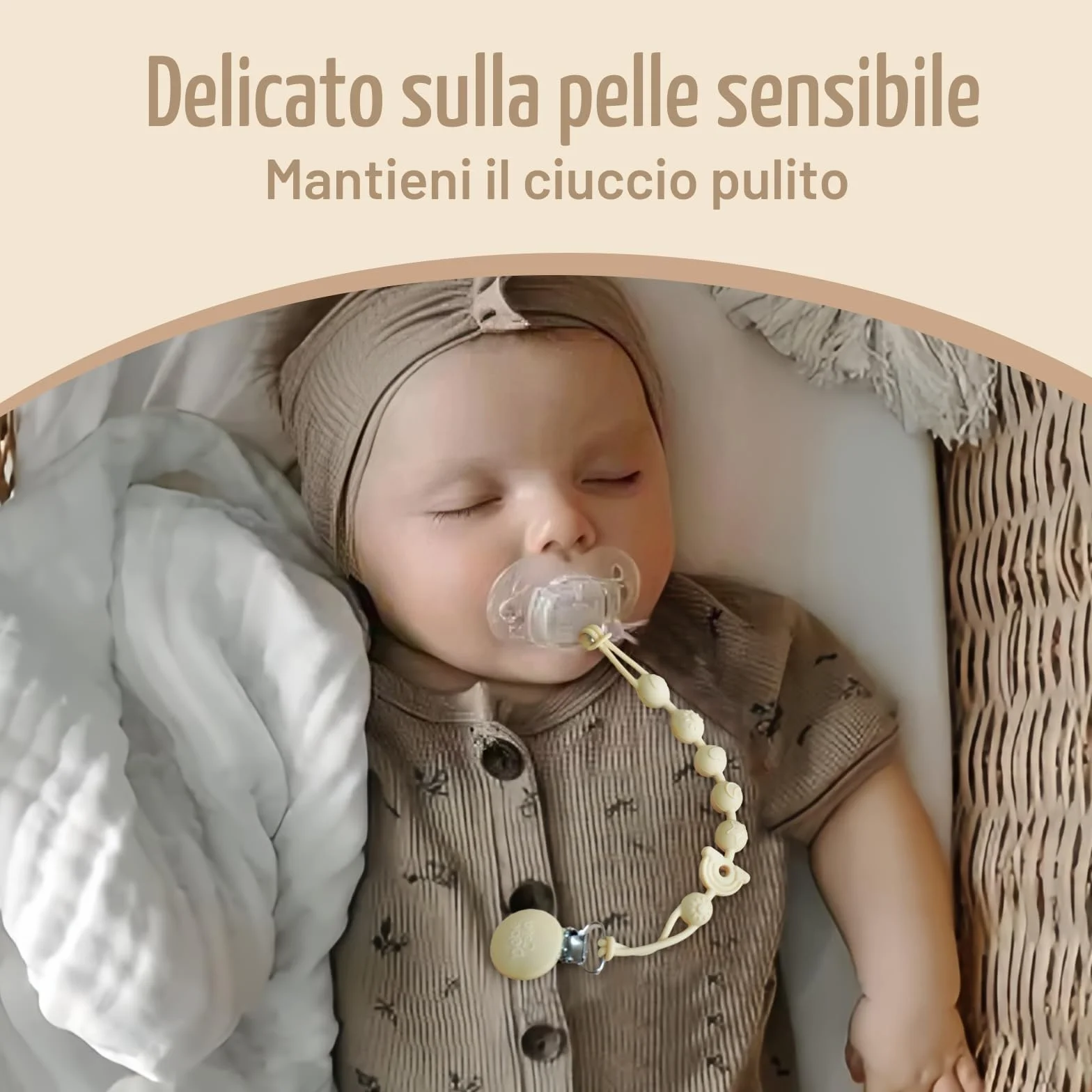 Fermaglio per ciuccio in silicone per ragazza, confezione da 3, con catenella per ciuccio, morbido e flessibile, mantiene il ciuccio del bambino pulito e sicuro
