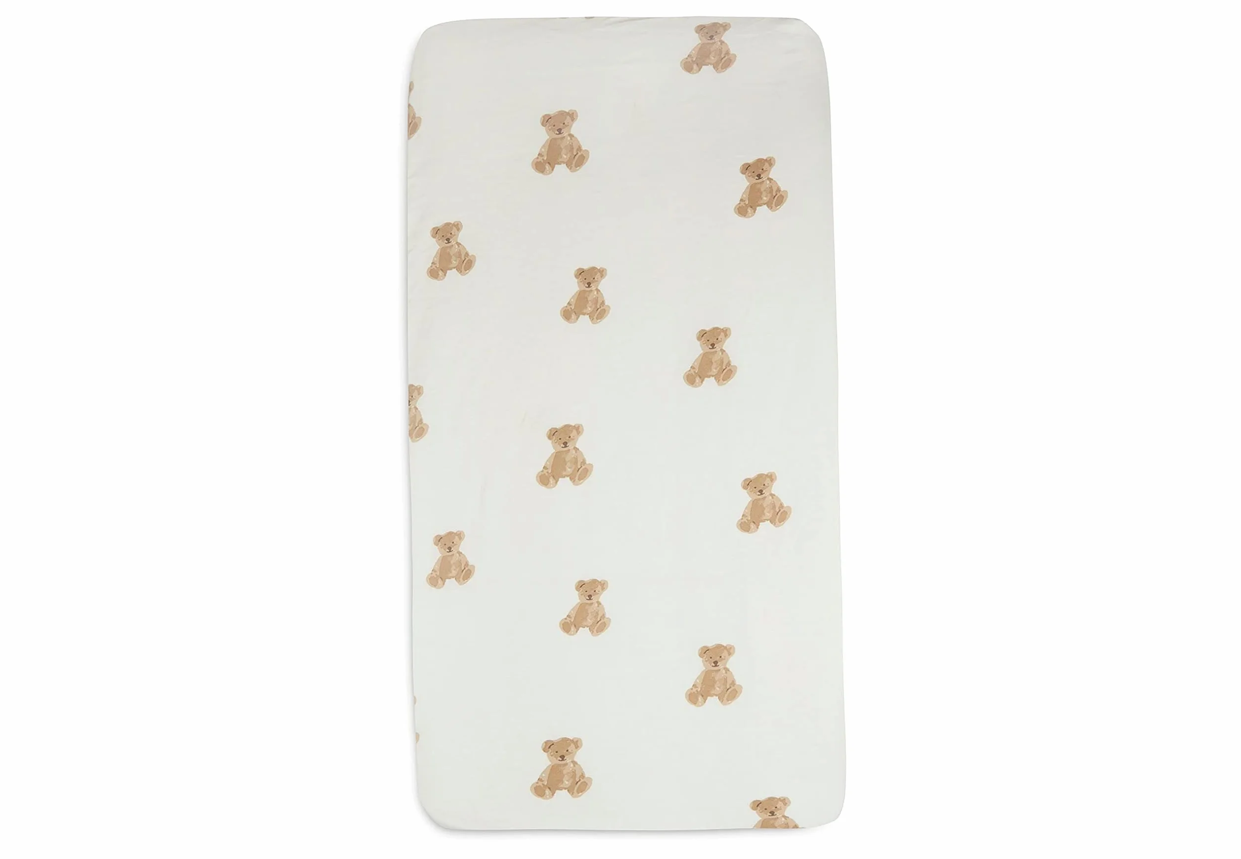 Jollein 511-507-66095 - Lenzuolo con angoli orsacchiotto, 60 x 120 cm, colore: Bianco