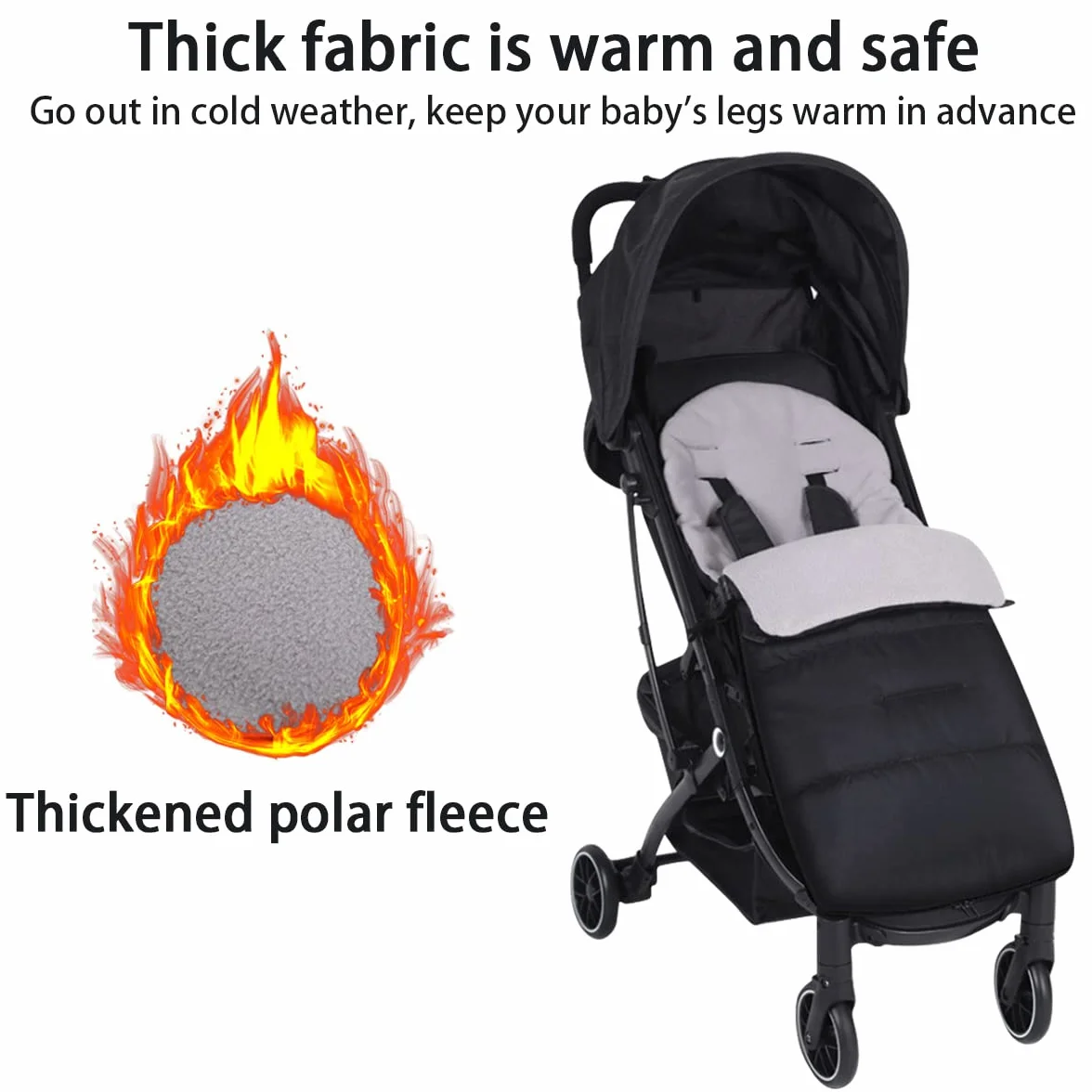 Sacco nanna invernale per neonati, universale, per passeggino Pushchair, Baby Sacco Nanna Termico Sacchi Termici Coperta per Passeggini Carrozzine Accessori