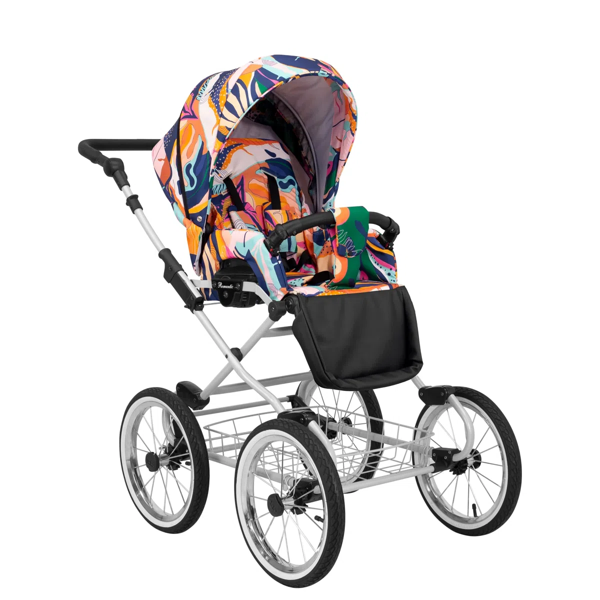 Passeggino per bambini 3 in 1 et 2 in 1 navicella carrozzina seggiolino auto KUNERT Romantic 3in1 et 2in1 passeggini (colorato- cornice grigia, 3in1 Cosmo)