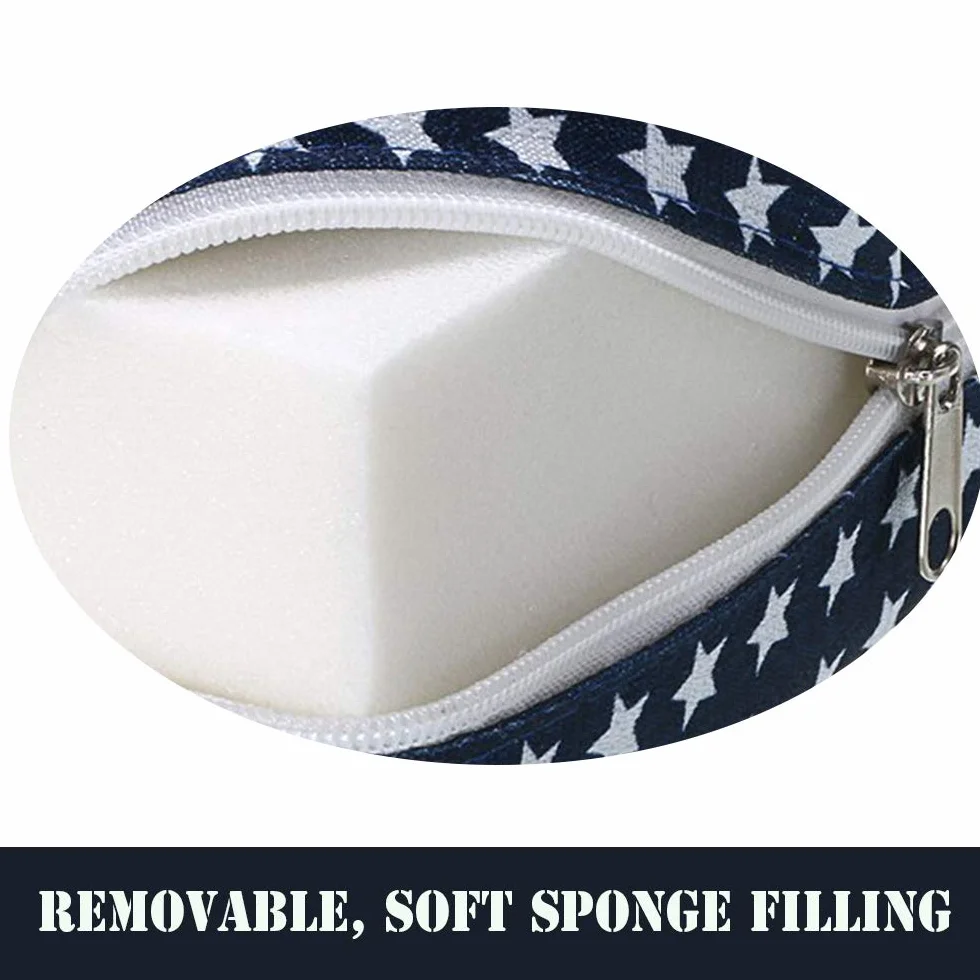 FANSU Cuscino Rialzo da Sedia per Bambini, Modello Cartone Animato Facile da Pulire e Comodo Regolabile Smontabile Cuscino Alzasedia per Seggioloni Sedia da Giardino Cuscino Seduta (Blu)