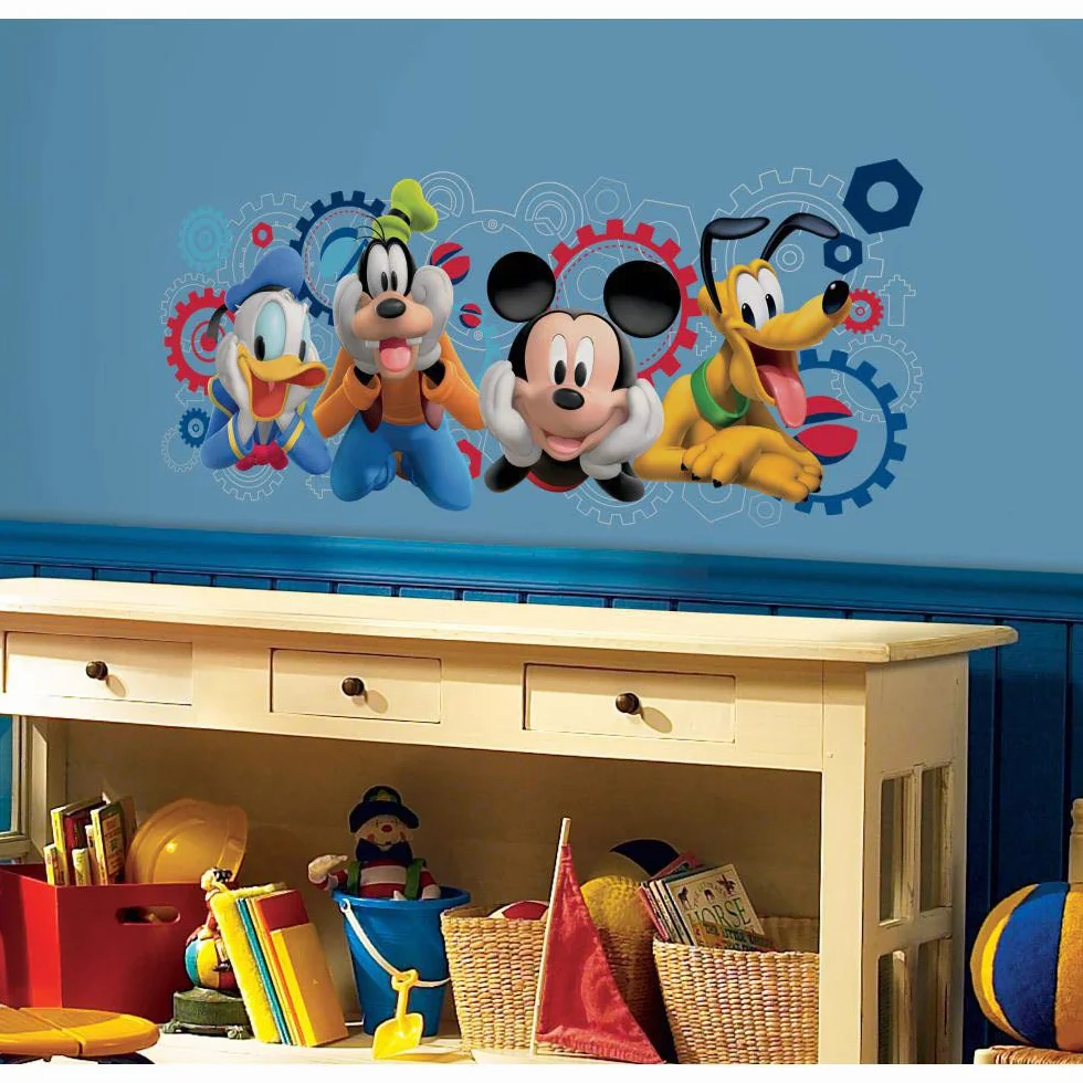 RoomMates RMK2561GM Topolino e gli amici Topolino Clubhouse Capperi Peel and Stick Adesivi murali giganti, 101,6 cm L x 45,7 cm W