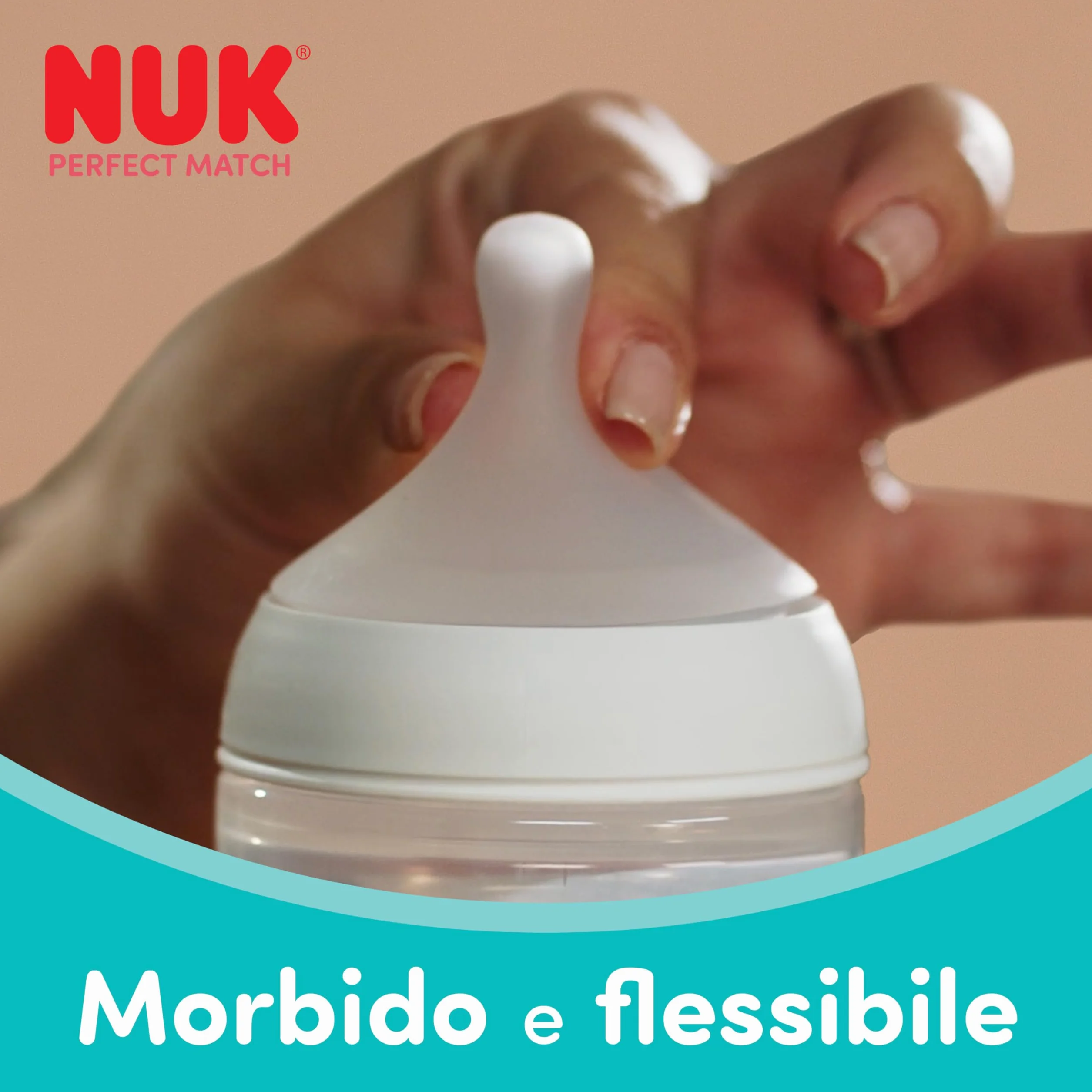 NUK Set biberon Perfect Match | 3+ mesi | Si adatta al palato del bambino | Controllo della temperatura | Sfiato anti-colica | 260 ml | Senza BPA | Tettarella media in silicone | Arcobaleno | 3 pz