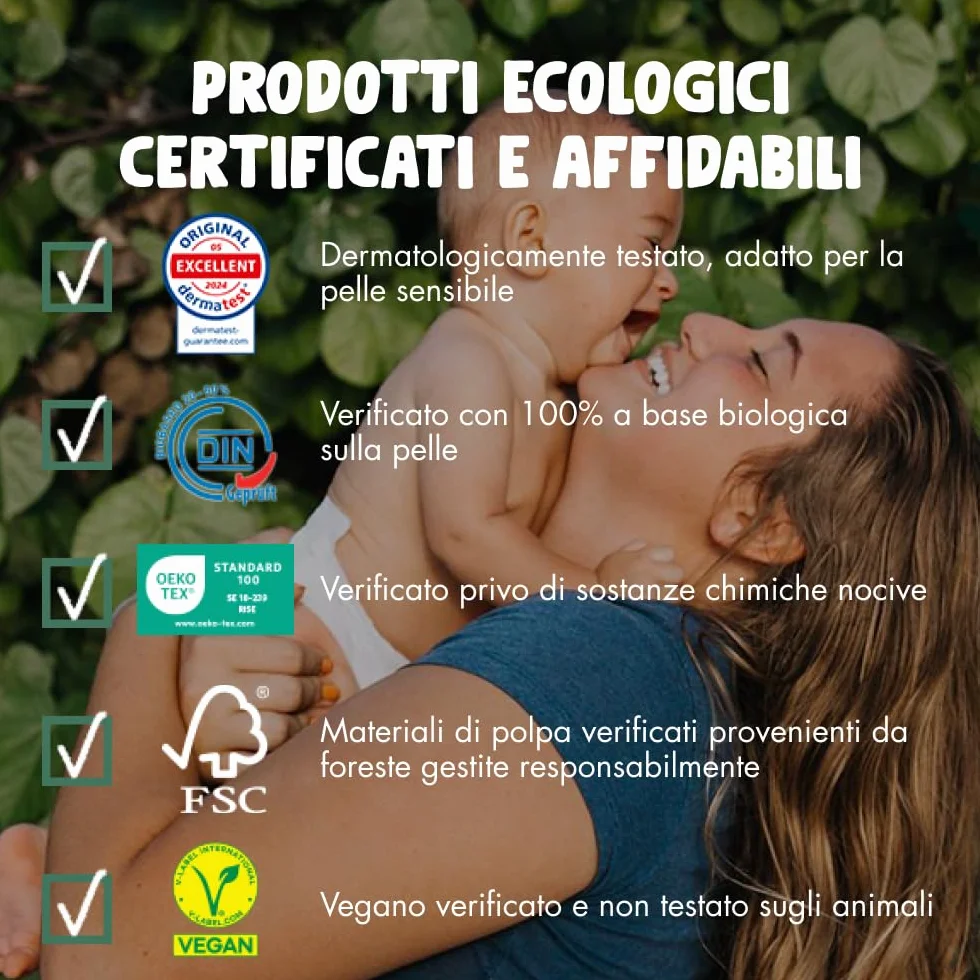 Naty Pannolini per bambini - Pannolini ecologici a base vegetale, ottimi per la pelle sensibile del bambino e aiutano a evitare le perdite (Taglia 5, 132 unità)
