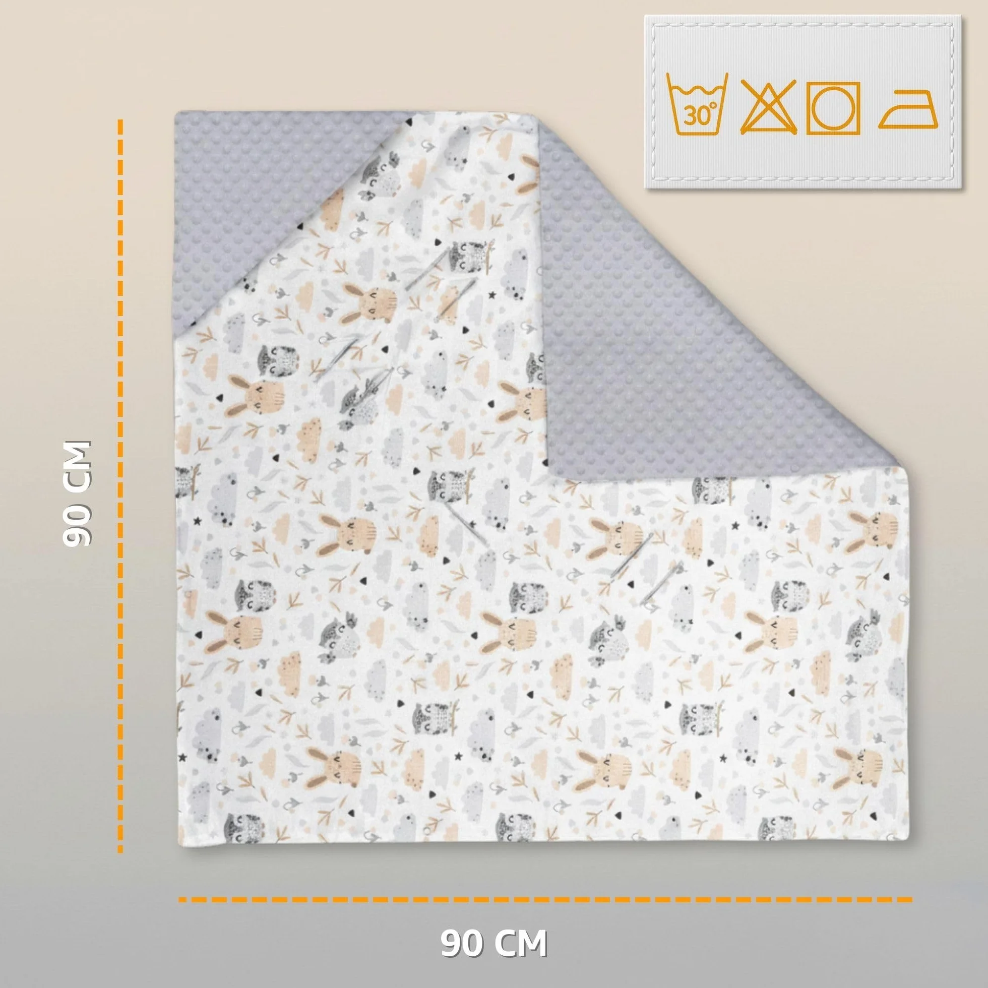 Sacco ovetto coperta invernale 90x90 cm - universale lavabile copertina per passeggino bebe per seggiolino auto bambino o swaddle neonato 0-6 mesi Oeko-Tex Giraffe