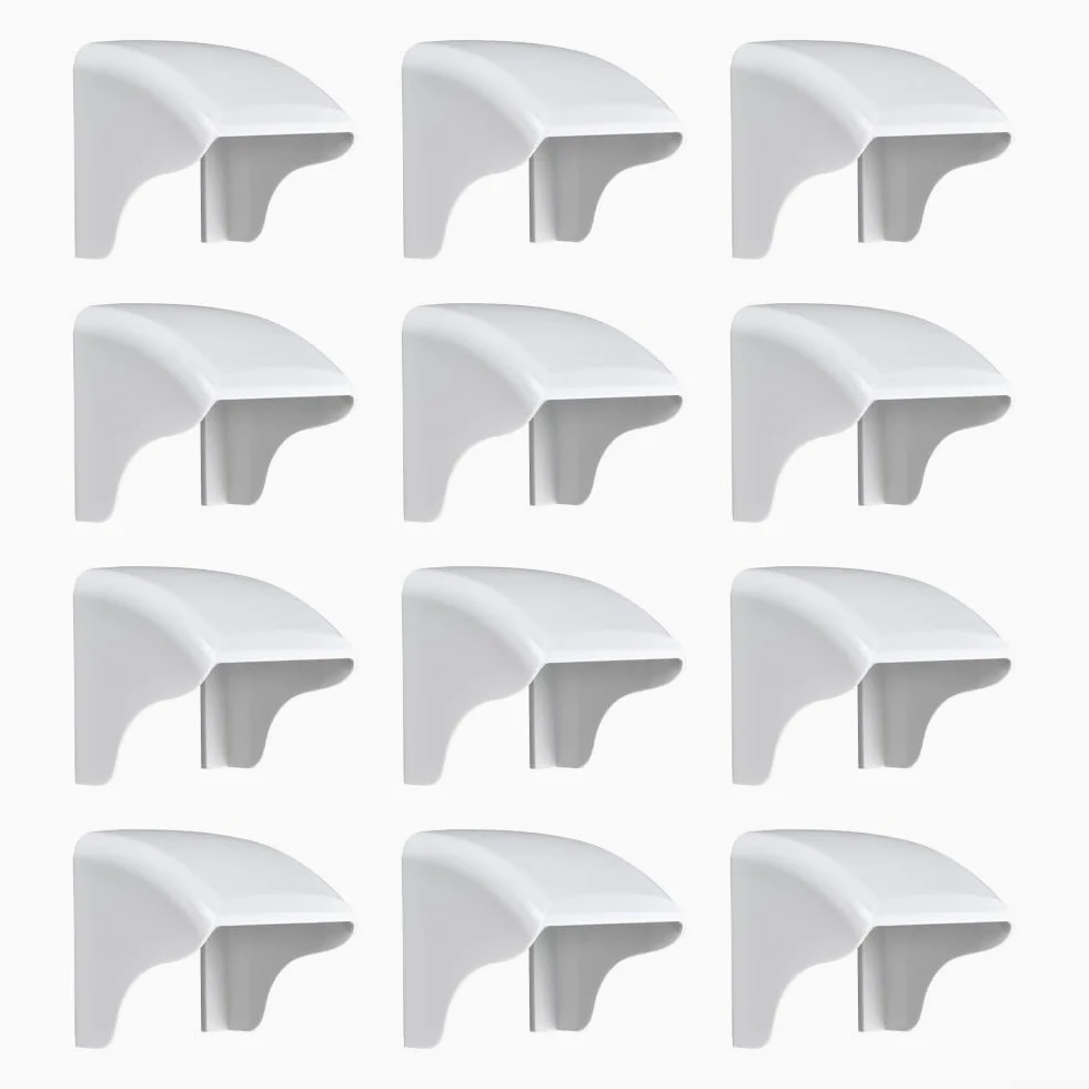 Copripresa elettrica impermeabile, Tipo Copripresa da esterno impermeabile resistente alla polvere 12 pezzi 105X105mm Bianco Grigio(White 12pcs)