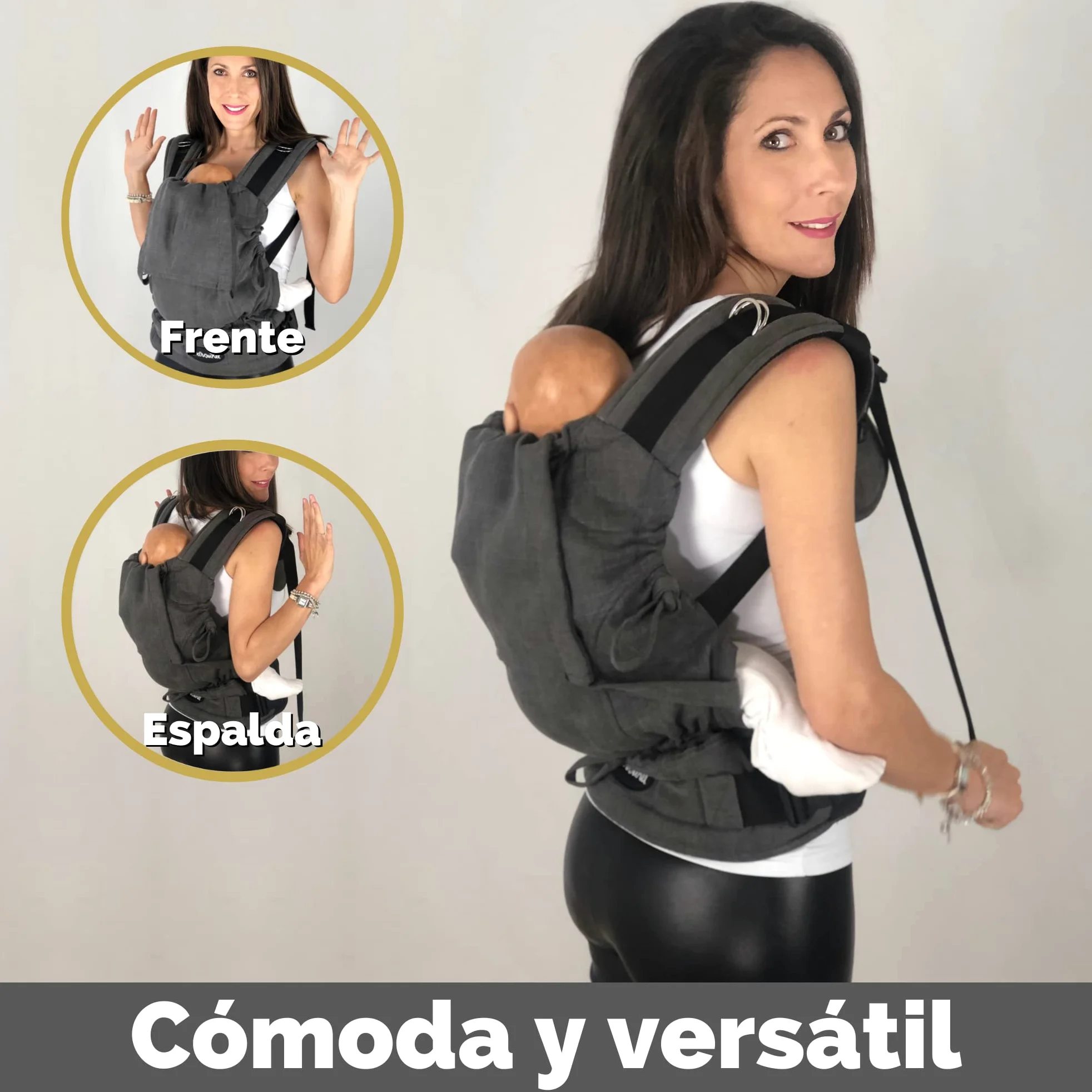 Amarsupiel - Marsupio Neonato Ergonomico - Comoda e Facile da Regolare sulla Schiena - Fascia Porta Bebè - Organico & Traspirante - Zaino Porta Bambino