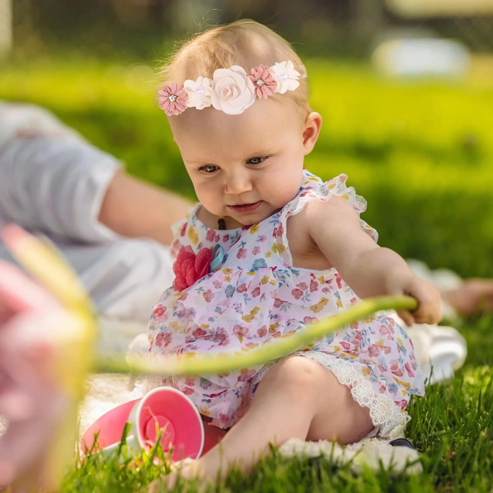 2 Pezzi Fascia Elastica, Accessori Neonata, Fascette Per Capelli Per Fiocchi Per Floreale, Regalo Per Bambini Per Foto