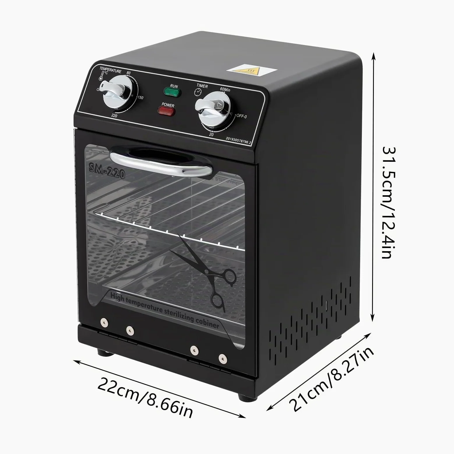 Sterilizzatore antivirus ad alta temperatura, compatto portatile, sterilizzatore ad alta temperatura, adatto per la disinfezione di asciugamani, strumenti per unghie, strumenti per parrucchieri,